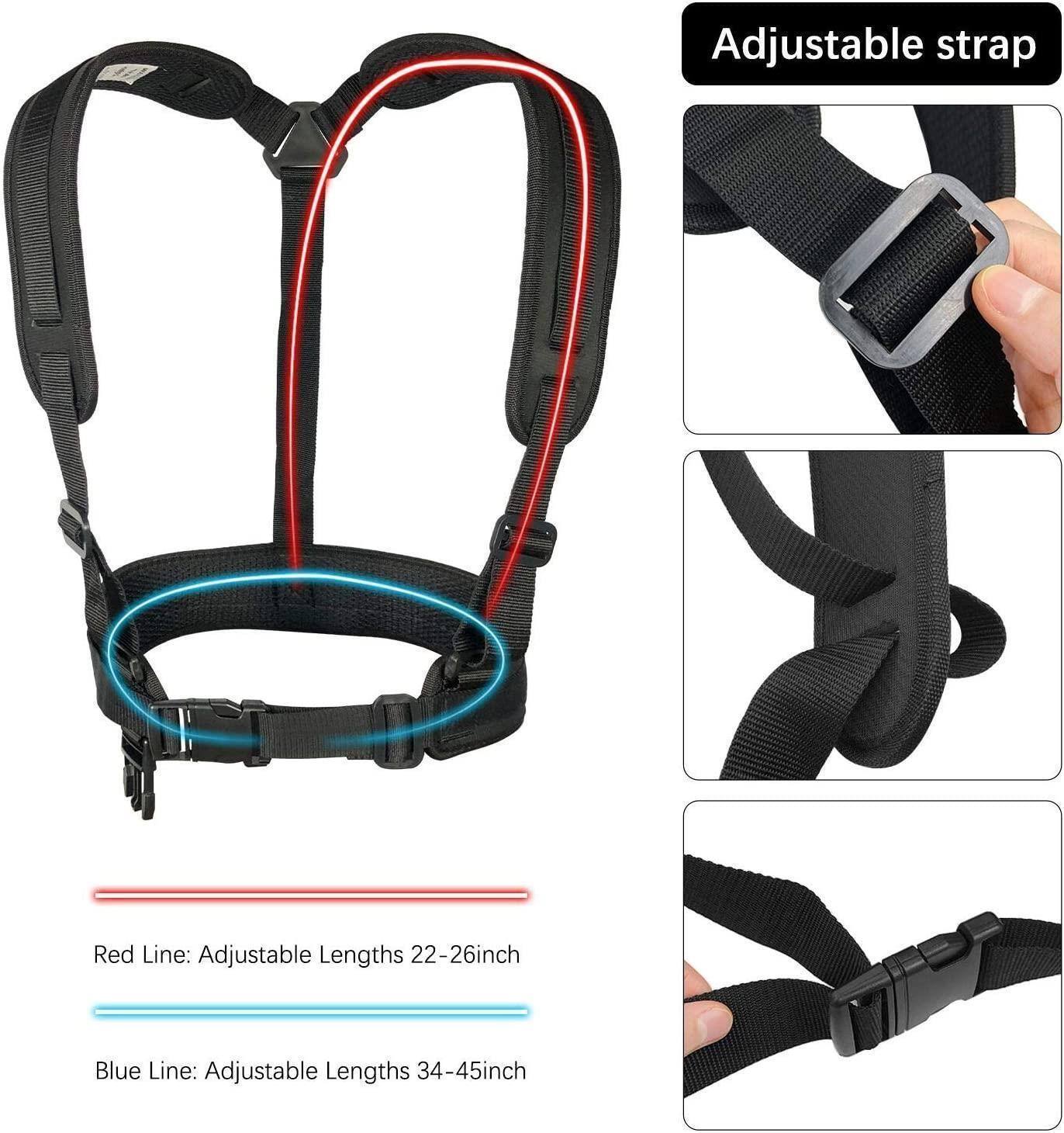 Adjustable strap

Red Line: Adjustable Lengths 22-26 inch

Blue Line: Adjustable Lengths 34-45 inch