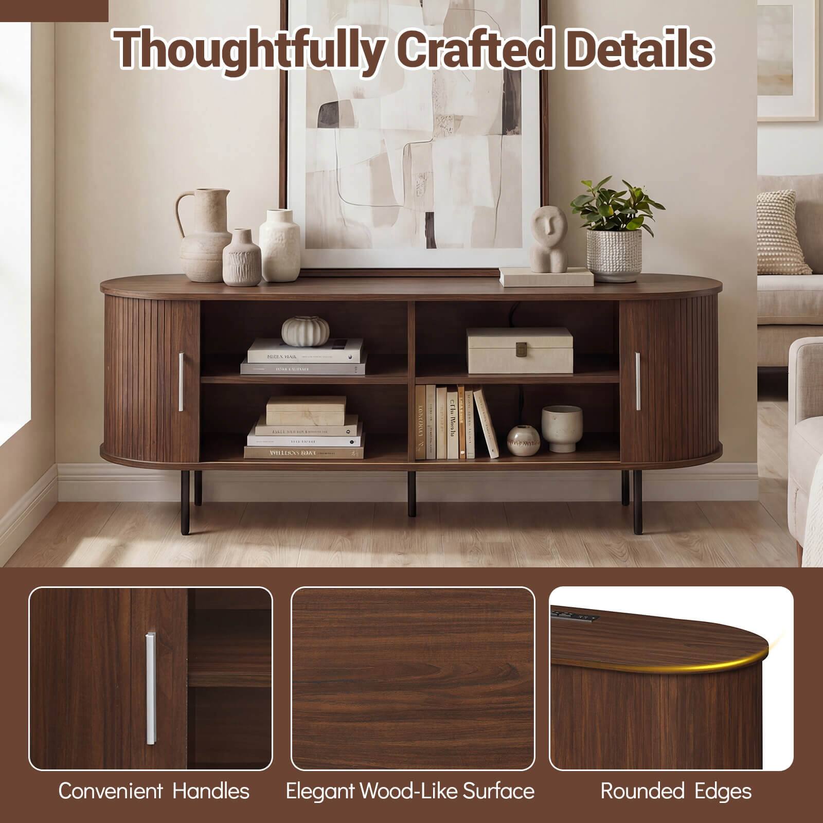 Thoughtfully Crafted Details

- Convenient Handles
- Elegant Wood-Like Surface
- Rounded Edges