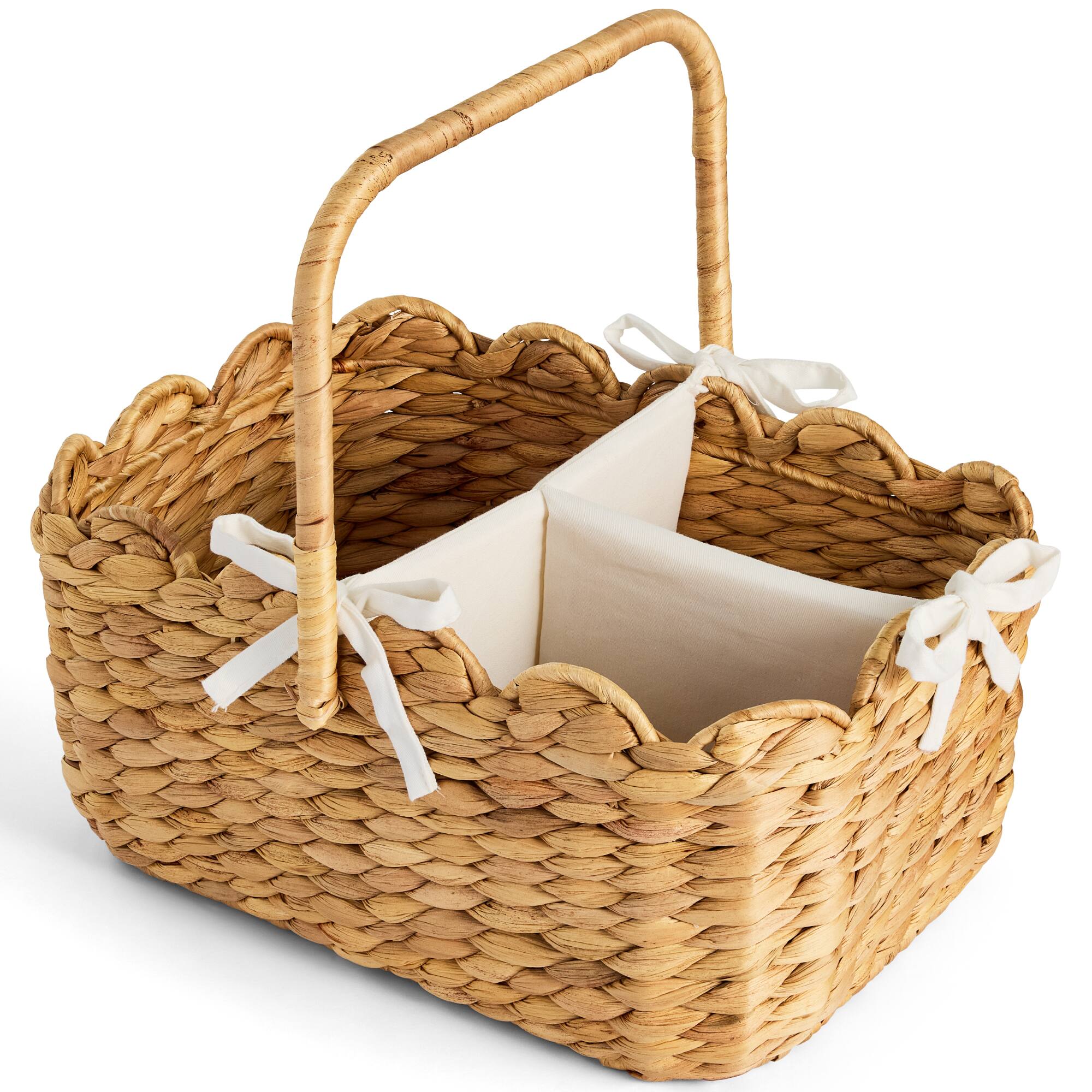 Front. Best Choice Products - Best Choice Products Diaper Caddy Organizer for Baby, Large Portable Nursery Organizer w/ Divider & Handles - Natural - Natural.