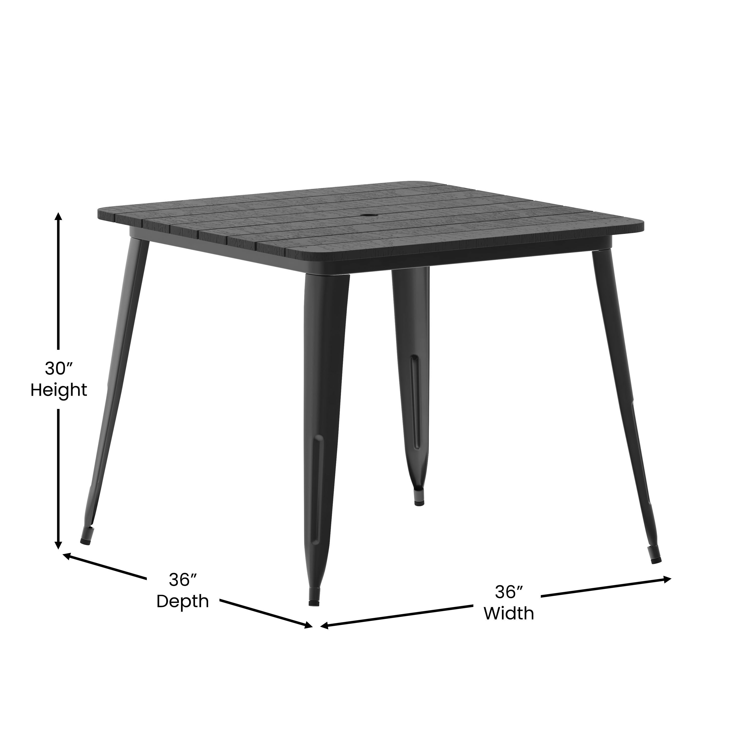 30" Height, 36" Depth, 36" Width