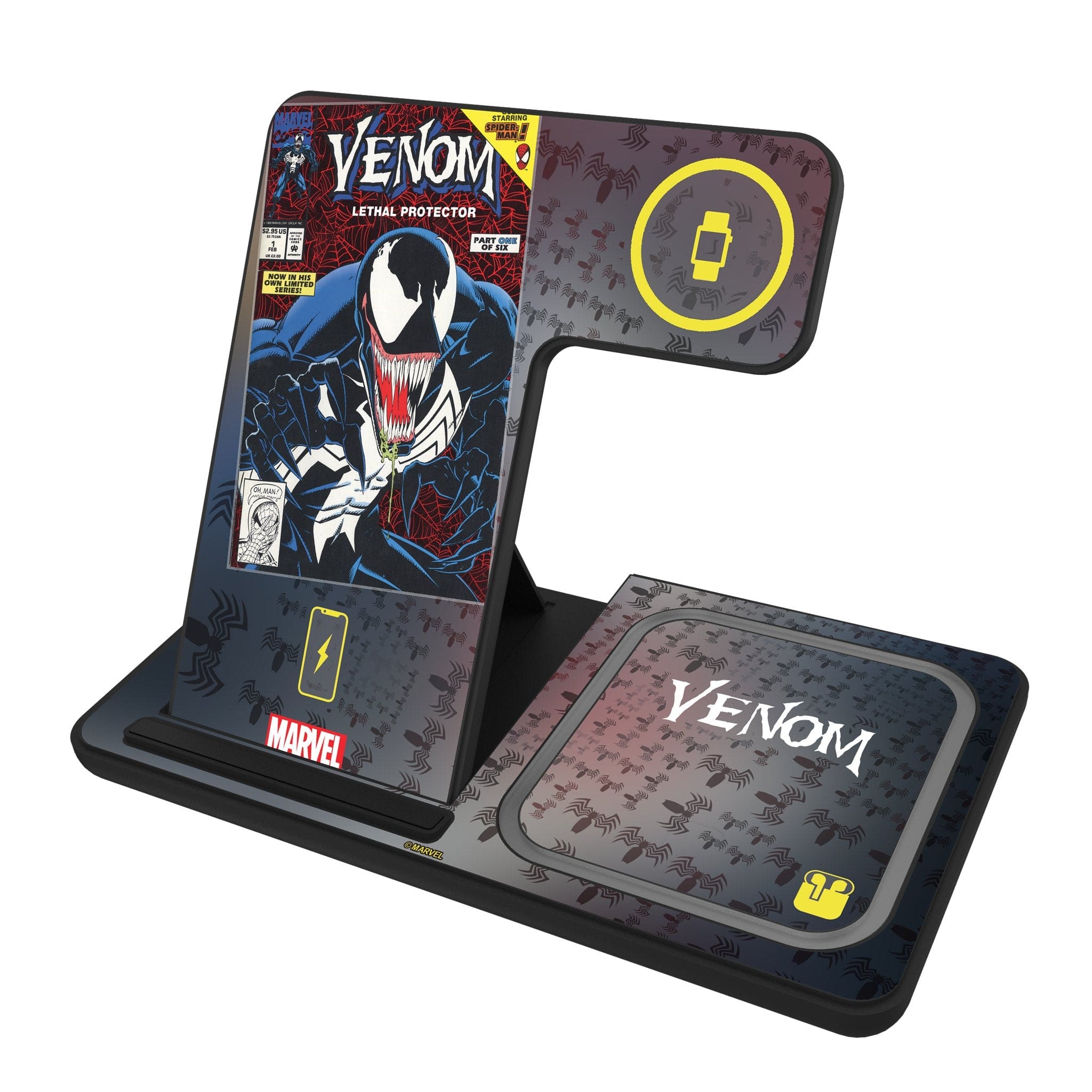 Keyscaper - Marvel Classic Cover 3 in 1 Charging Station - Venom