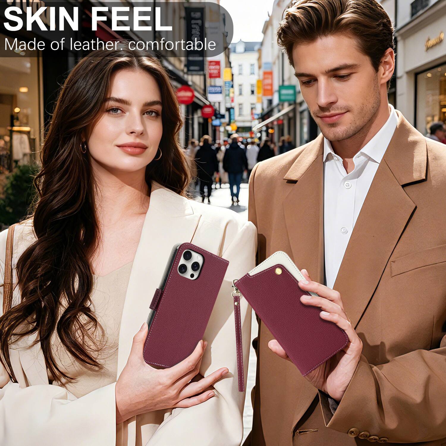 SKIN FEEL  
Made of leather. comfortable