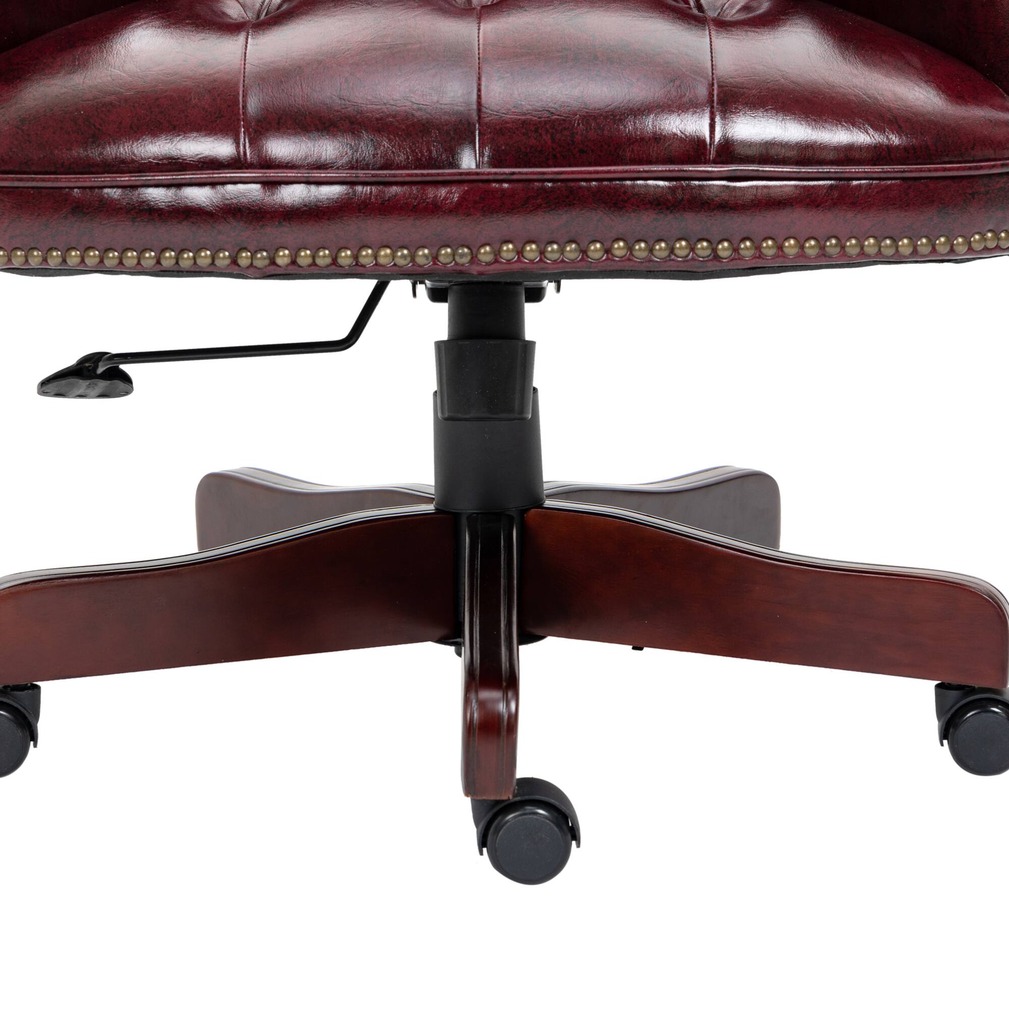 Alt View 6. GOODSILO - Premium High-Back Executive Office Chair with Ergonomic Support and Smooth-Rolling Casters Leather Design - Burgundy.