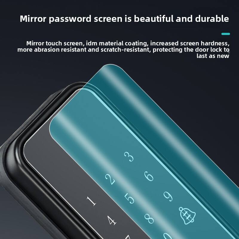 Mirror password screen is beautiful and durable

Mirror touch screen, idm material coating, increased screen hardness, more abrasion resistant and scratch-resistant, protecting the door lock to last as new