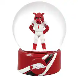 Evergreen Enterprises - Arkansas Razorbacks 100mm Mascot Glass Water Globe - Multicolor