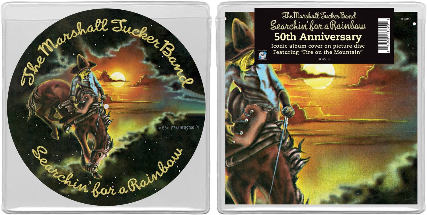 The Marshall Tucker Band  
Searchin' for a Rainbow  
50th Anniversary  
Iconic album cover on picture disc  
Featuring "Fire on the Mountain"  

RR-0041-1  
71890 40401 W KR-0041-1  

© KEN FEATHERSTON 1972