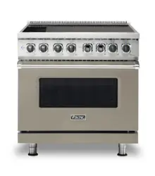 Viking - 5 Series 5.6 Cu. Ft. Freestanding Electric Induction Range - Nantucket - Front_Zoom
