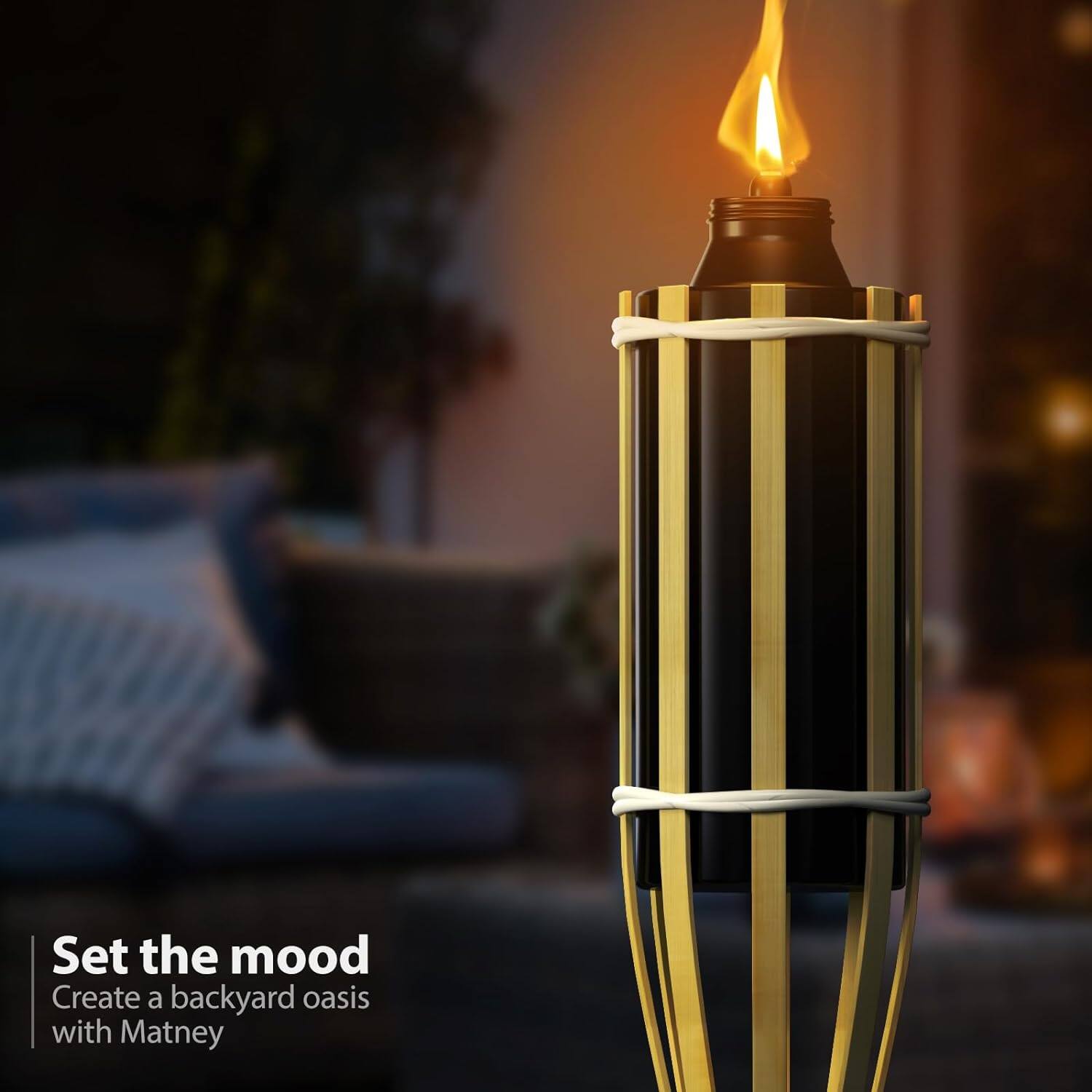 Set the mood  
Create a backyard oasis with Matney