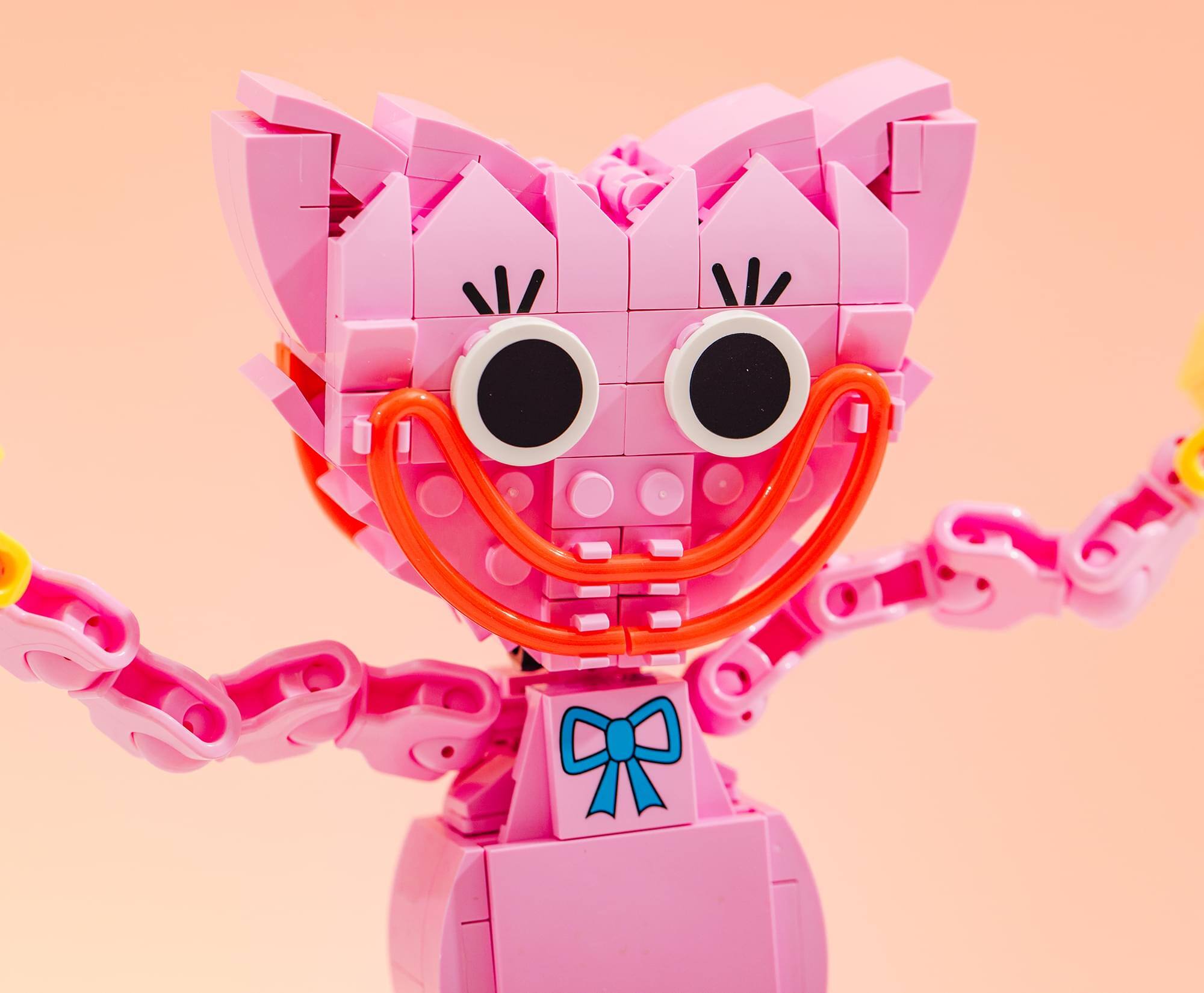Alt View 4. Brickcraft - Brickcraft Poppy Playtime Kissy Missy 240-Piece Building Block Set - Multi-Colored.