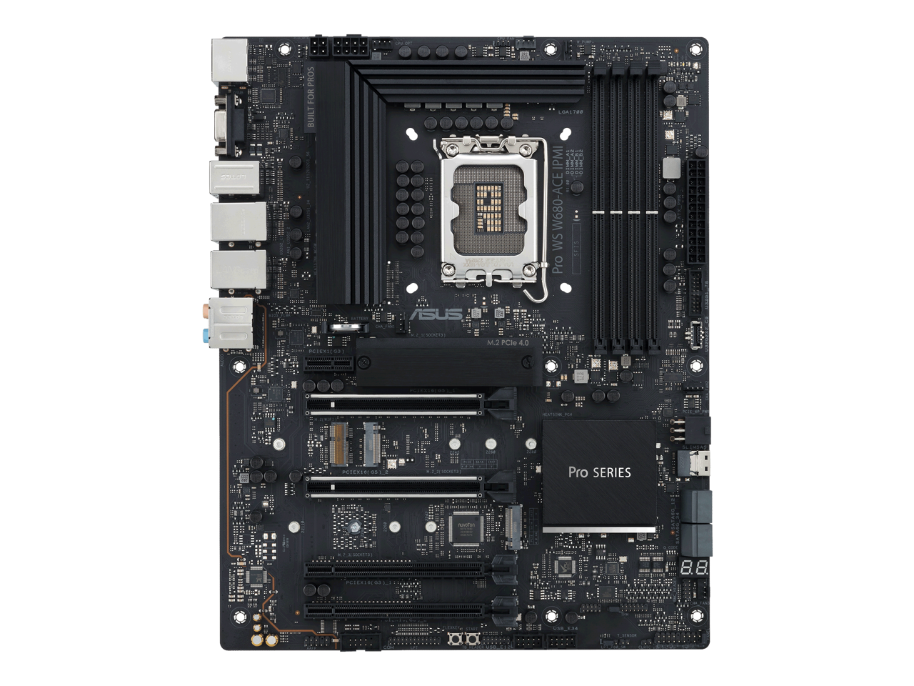 ASUS - Pro WS W680-ACE IPMI Workstation Motherboard - Intel W680 Chipset - Socket LGA-1700 - ATX - Core, Pentium Gold