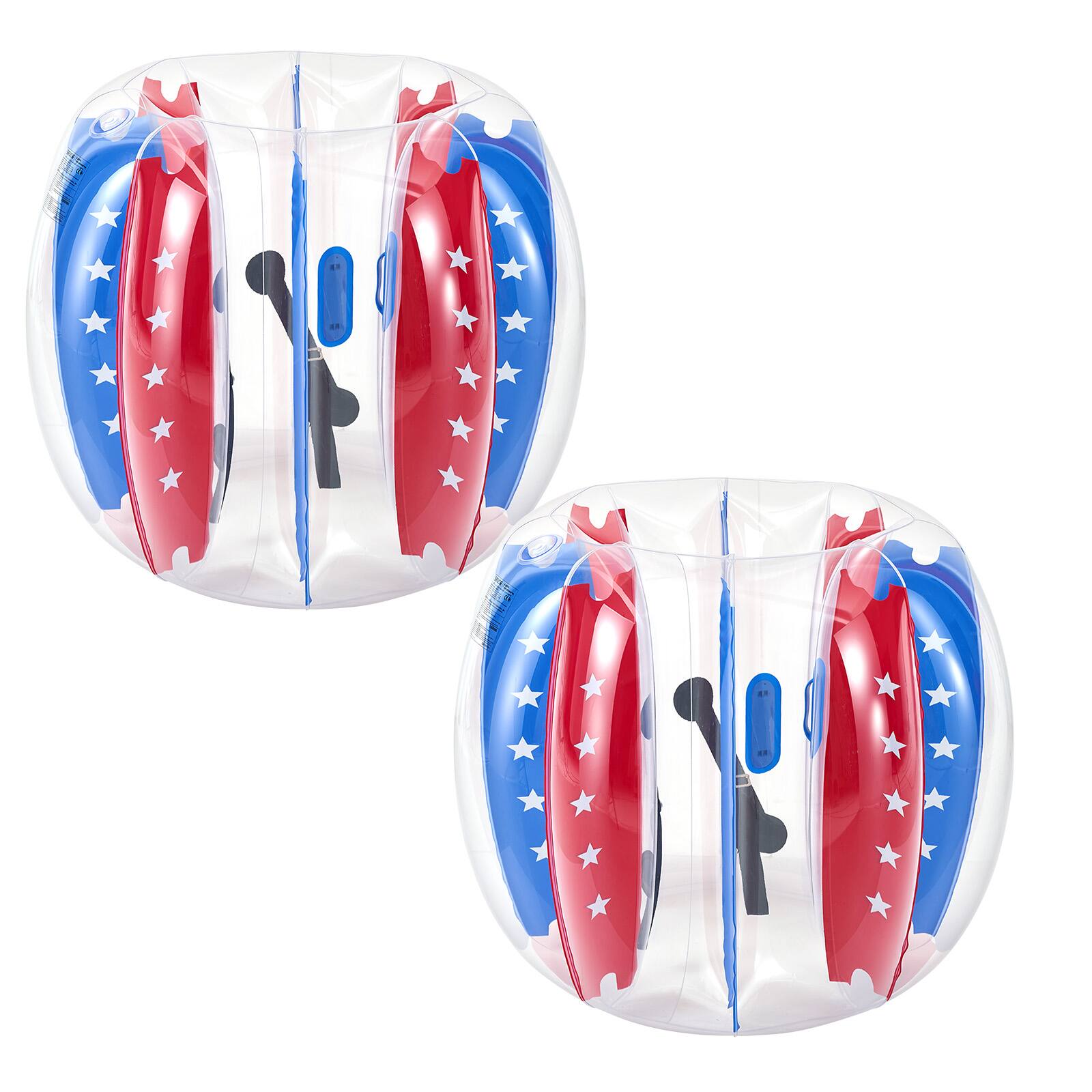 Alt View 5. VEVOR - 2-Pack Inflatable Bumper Balls 4FT Human Bubble for Teens Blue+Red, for Backyard, Camping, Picnic, Park, Lawn - Red;Blue.
