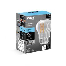 FEIT ELECTRIC - enhance
Vivid Natural Light
Daylight 5000K
Energizing & Refreshing
1.5X LIFE
Lasts 15 Years
75w Replacement
12w LED
Dimmable
Lighting Facts
Brightness: 1100 Lumens
Estimated Energy Cost: $1.45 per year
4 Pack
A19 | Clear Glass
E26 Standard Base
Enhance
Vivid Natural Light
50:1 CRI
Vibrant colors,
vibrant details.
Light where you work and focus
12,000 Life Hours
15 years
Energy Used: 12 watts
100% Energy Used: 12 watts
100% Energy Used: 12 watts
100% Energy Used: 12 watts
100% Energy Used: 12 watts
100% Energy Used: 12 watts
100% Energy Used: 12 watts
100% Energy Used: 12 watts
100% Energy Used: 12 watts
100% Energy Used:
