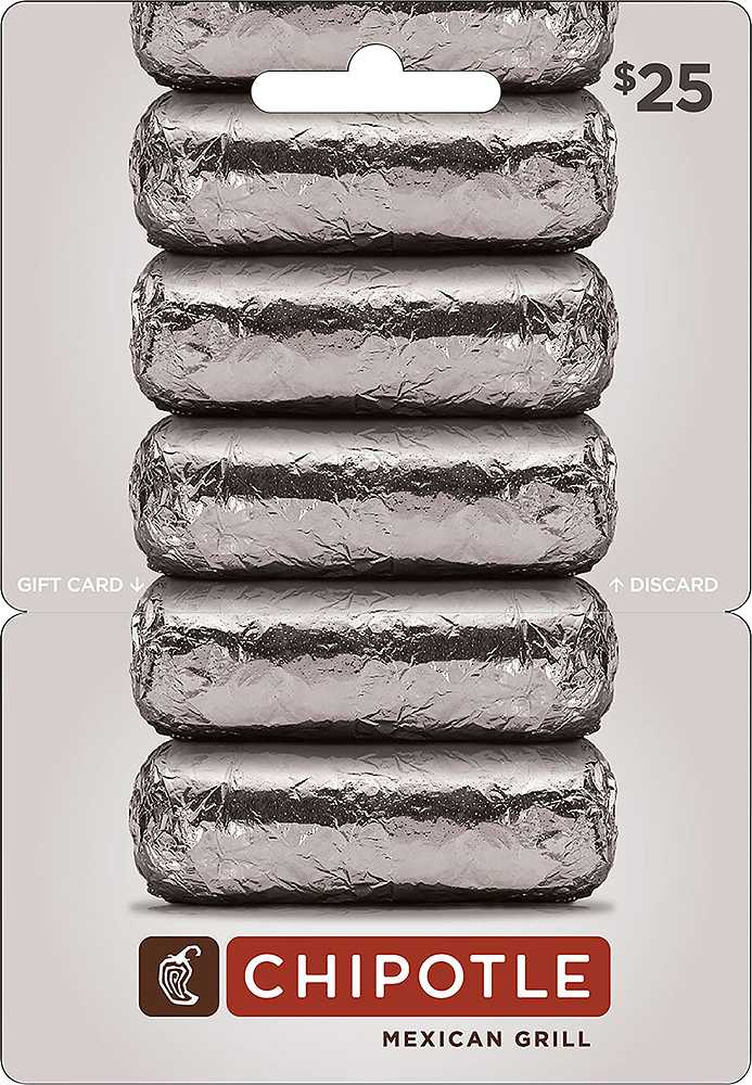 2015 CHIPOTLE GIFT CARD LENTICULAR BURRITO COLLECTIBLE NEW 