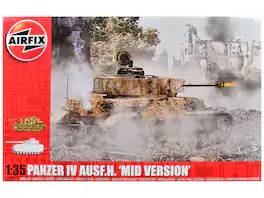 Level 3 Model Kit Panzer IV Ausf.H "Mid Version" Tank with 2 Scheme Options (Level 3) 1/35 Plastic Model Kit by Airfix - Multi