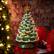 Alt View 6. Casafield - 24-in Hand Painted Ceramic Christmas Tree - Pre-Lit Tree with Star - Green Snow Flocked.