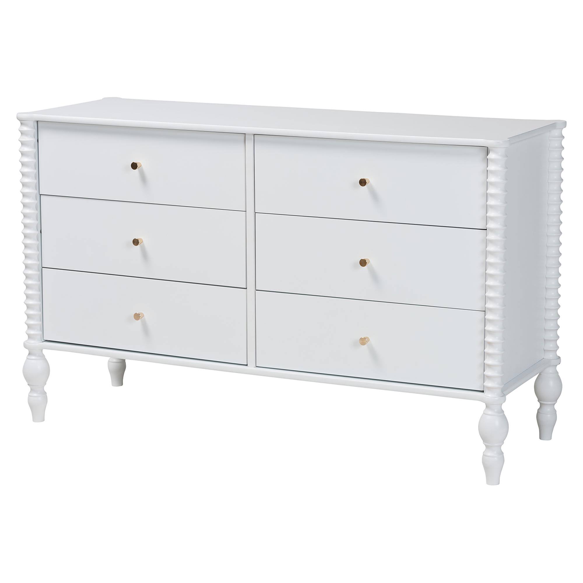 Alt View 1. Baxton Studio - Callison Spindle 4-Piece Bedroom Set - Platform Bed with Matching Dresser and 2-Drawer Nightstands, Full - White.