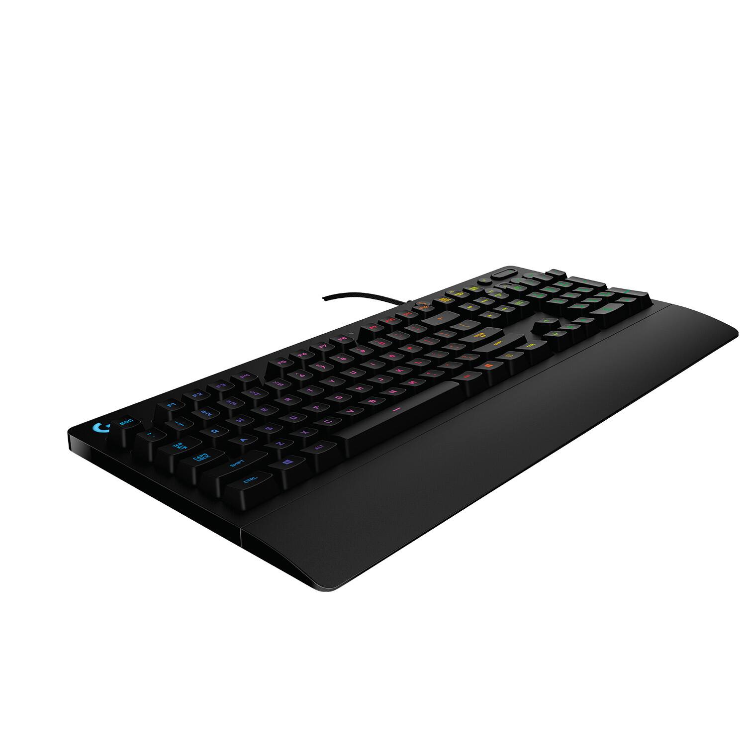 Alt View 6. Logitech - Prodigy G213 Full-size Wired Membrane Gaming Keyboard with RGB Backlighting for PC - Black.