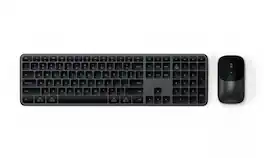 Satechi - Slim CEX3 Full-Size Wireless Keyboard & Mouse Combo - Multi-Device Bluetooth, 2.4GHz USB-C, for Mac - Space Black
