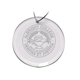 Jardine - Albright Lions Team Logo 3'' Round Glass Ornament - Multicolor