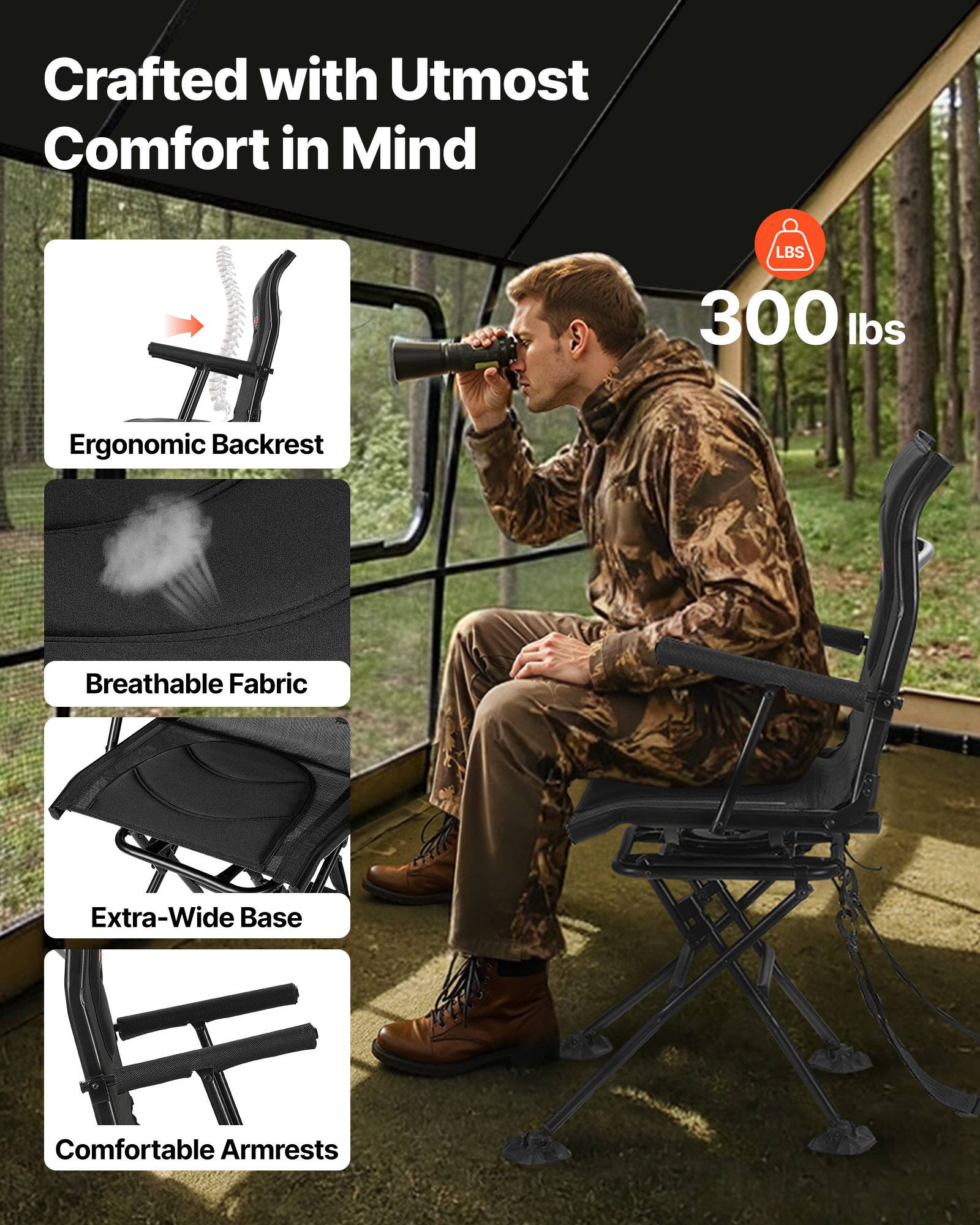Crafted with Utmost Comfort in Mind

LBS 300 lbs

Ergonomic Backrest

Breathable Fabric

Extra-Wide Base

Comfortable Armrests
