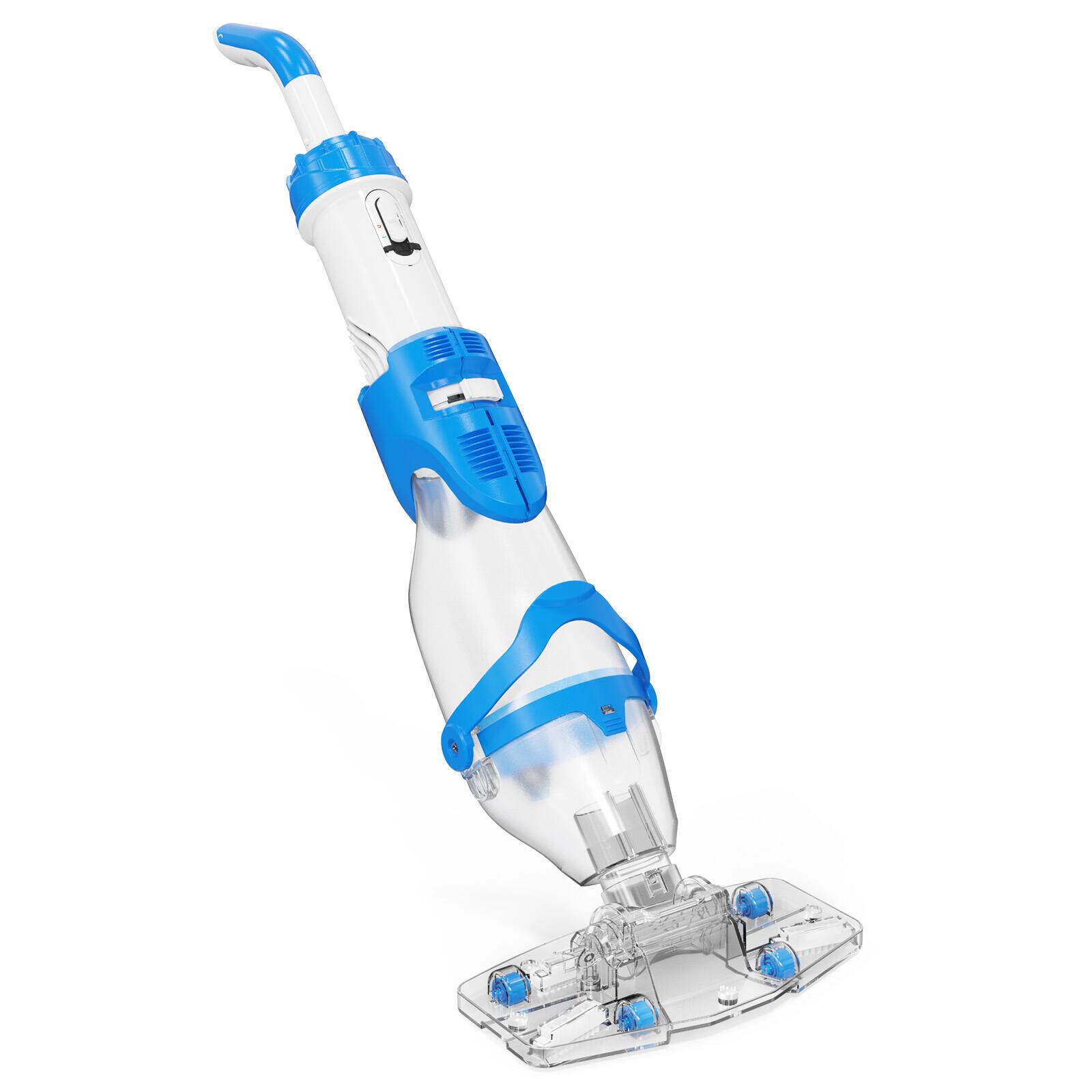 Alt View 4. Winado - Cordless Rechargeable Pool Vacuum Handheld Cleaner with 60 Mins Runtime, 1.5H Fast Charging, 29.3-71inch Telescopic Pole - White & Blue.