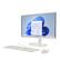 Alt View 2. HP - HP 21.5" FHD All-in-One Desktop,Intel N100,8GB RAM,128GB UFS,Intel UHD Graphics,Win 11 Pro,White - White.