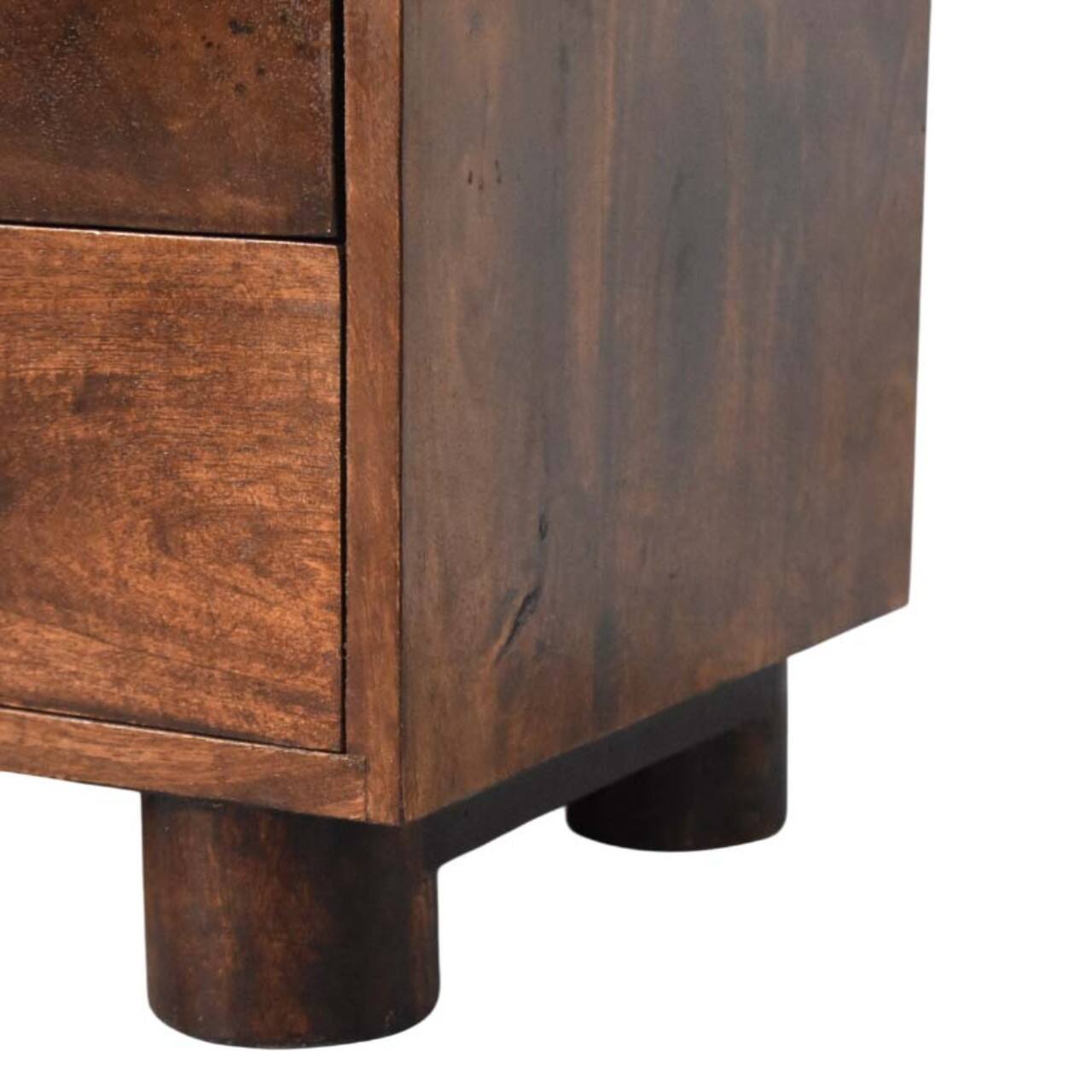 Alt View 4. Artisan Furniture - Artisan Furniture Solid Wood California Walnut Two Drawer Bedside, Brown - Brown.