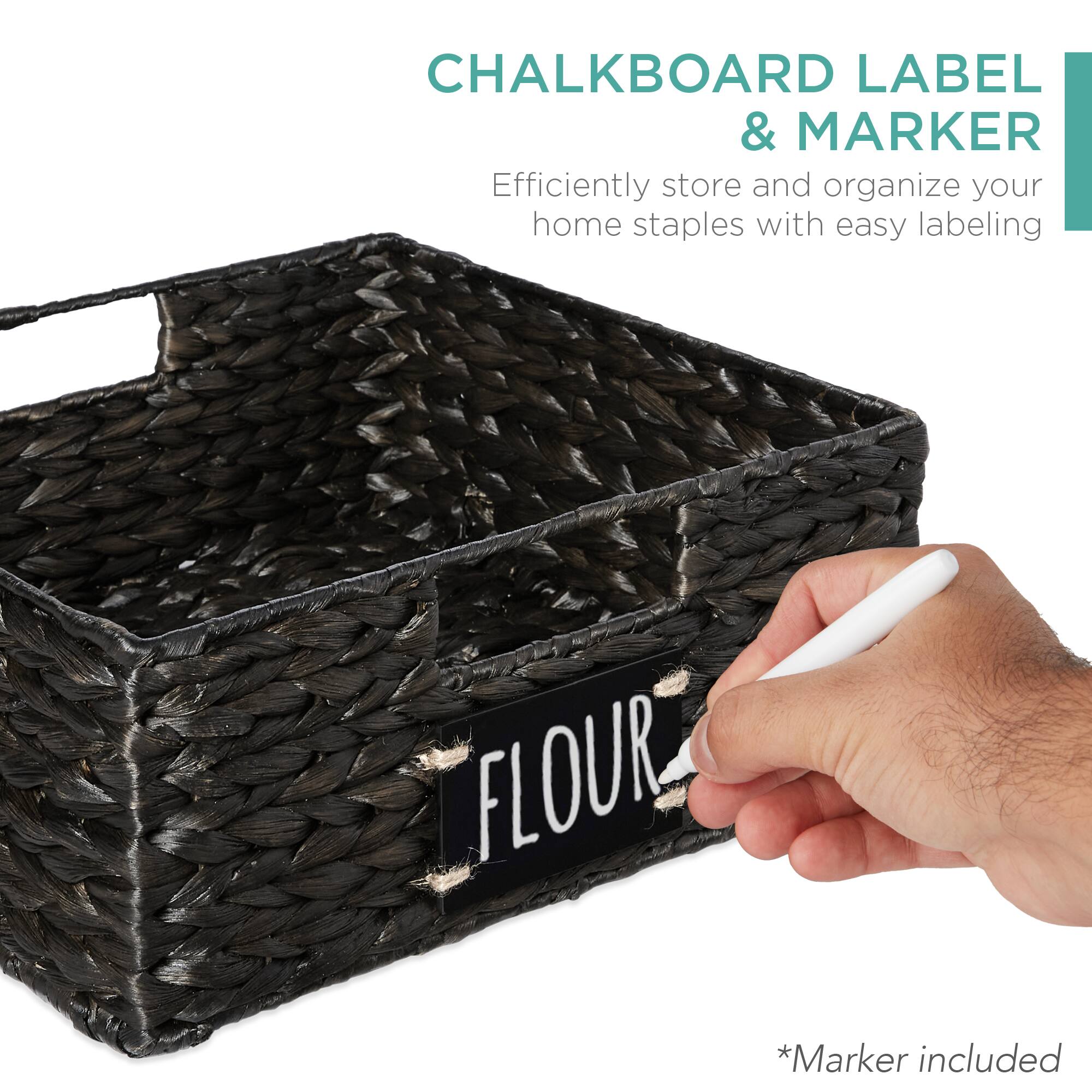 CHALKBOARD LABEL & MARKER  
Efficiently store and organize your home staples with easy labeling  

*Marker included