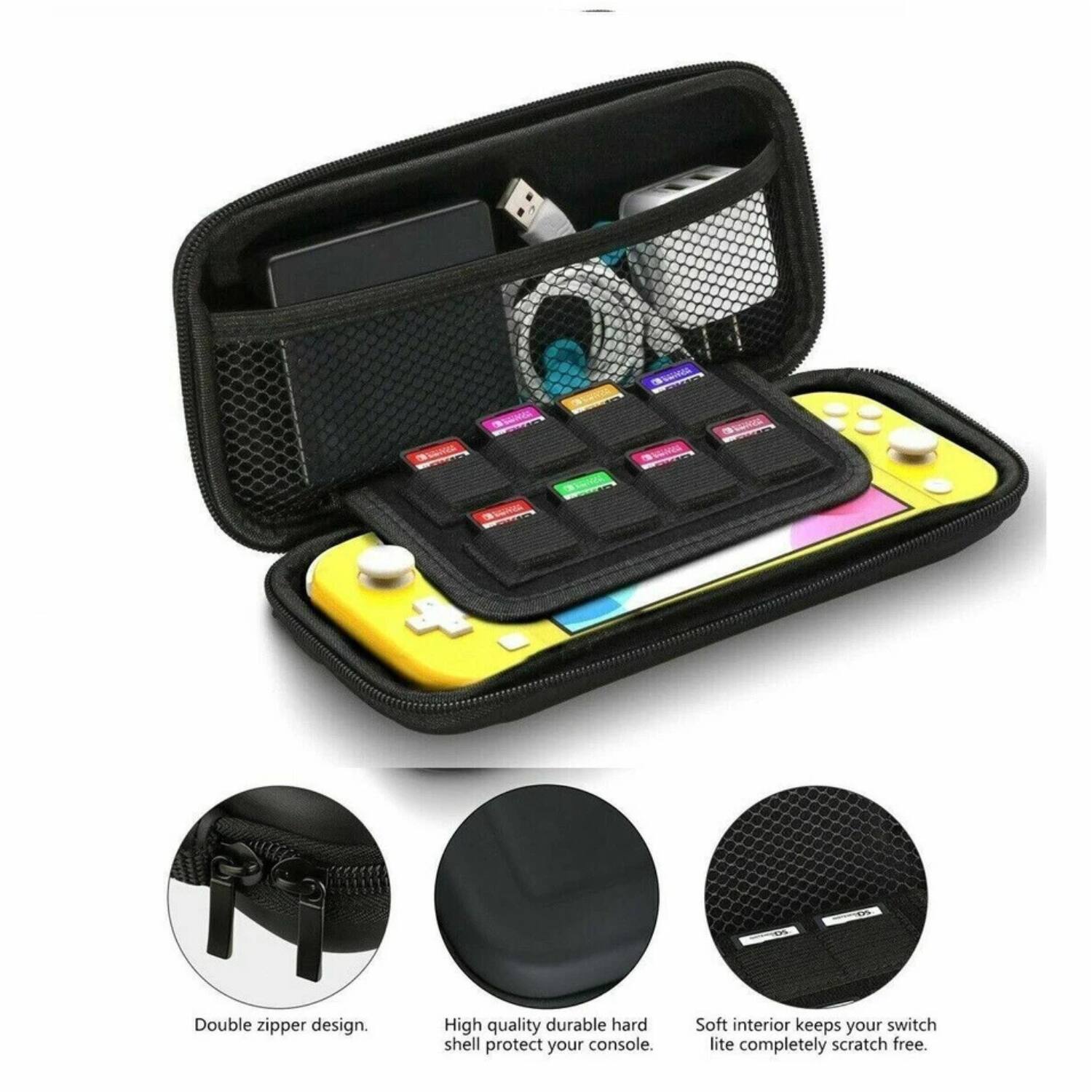 A NPA TD nL + Double zipper design. High quality durable hard shell protect your console. Soft interior keeps your switch lite completely scratch free.

Double zipper design.
High quality durable hard shell protect your console.
Soft interior keeps your switch lite completely scratch free.