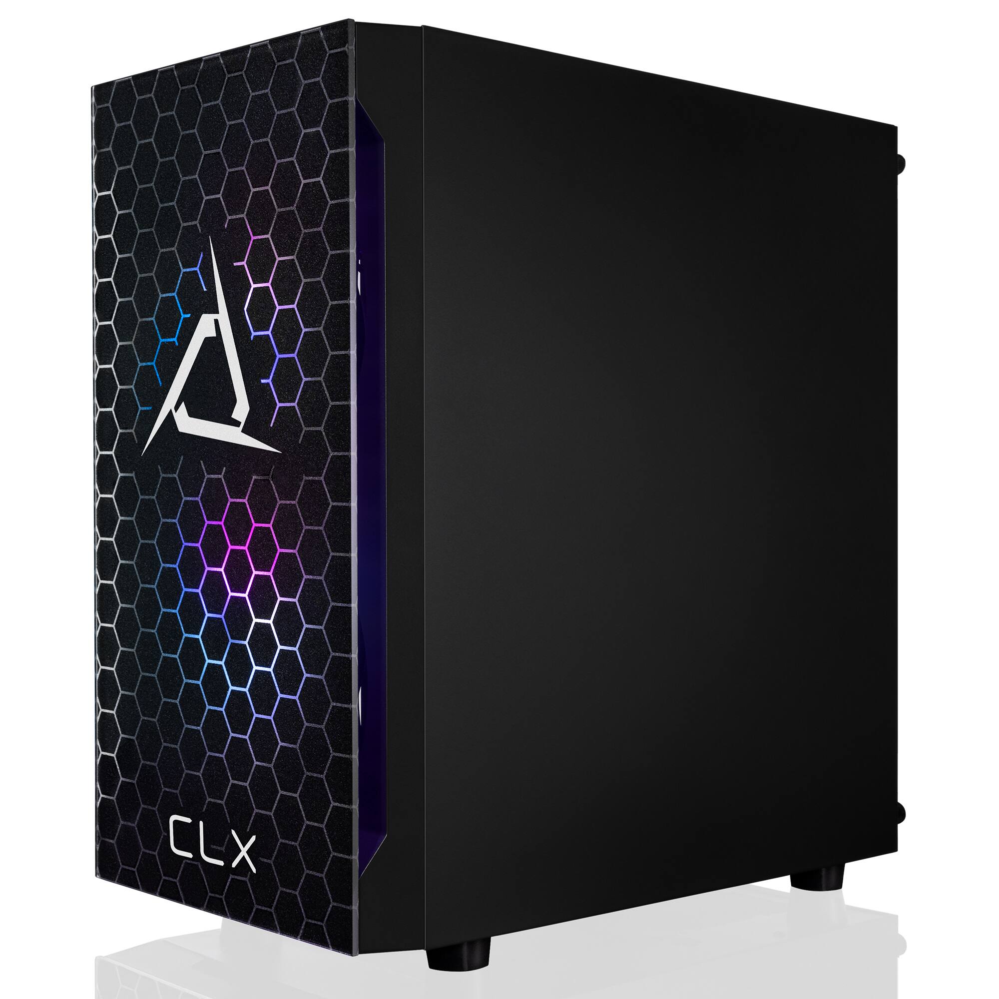 Back. CLX - CLX SET Gaming Desktop - AMD Ryzen 5 8400F - 32GB DDR5 5600 Memory - GeForce RTX 5060 Ti 8GB - 2TB NVMe M.2 SSD - Black.