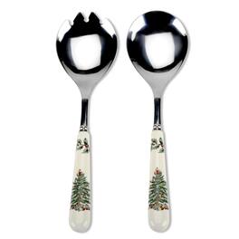 Spode - Christmas Tree, Set of 2 Salad Servers - Multicolor - Multicolored