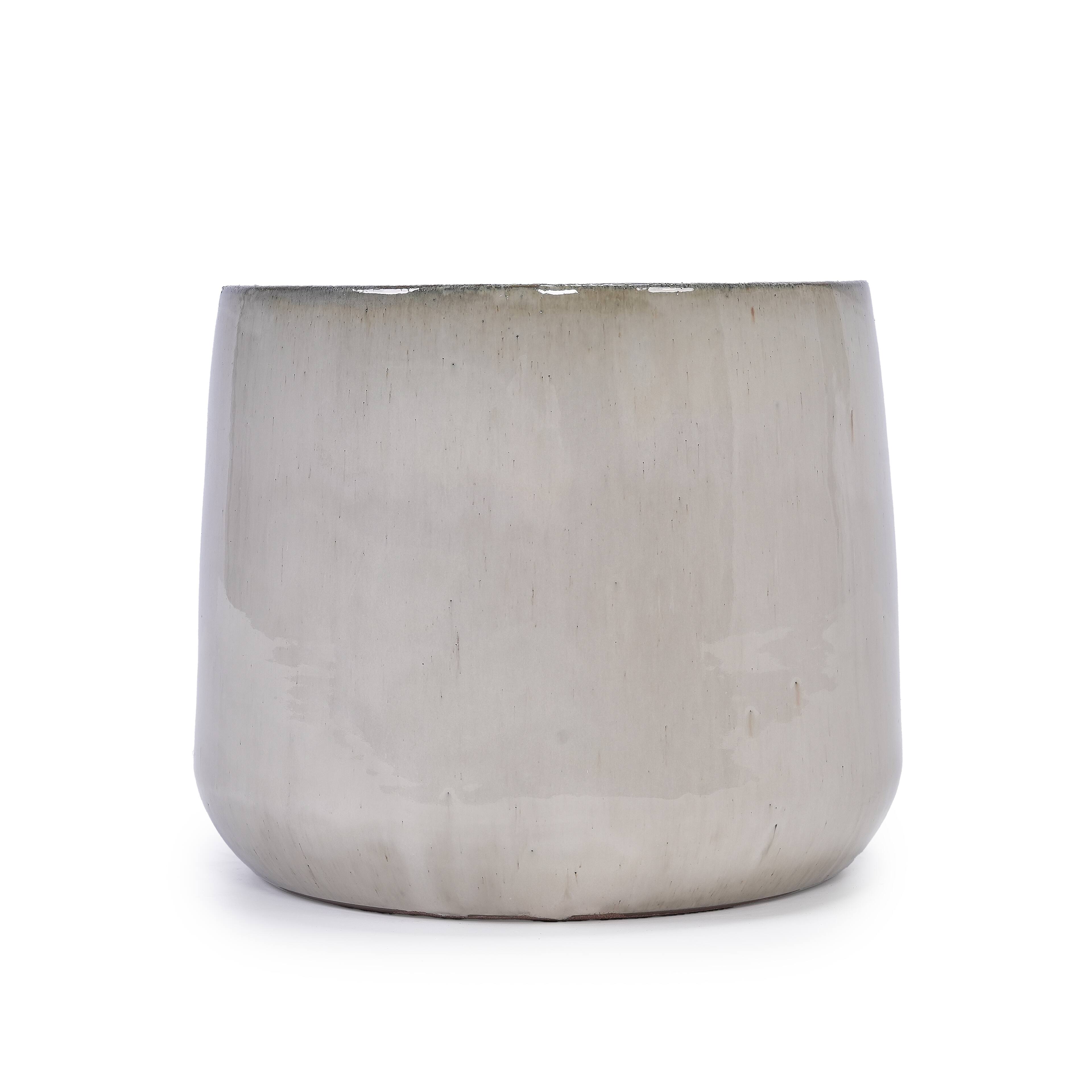 Alt View 4. Loheer - Loheer Ceramic Planter Set, Handmade Set of 4 Neutral Textured Clay Pots, 6 9 11 14 Inch Indoor Outdoor Planters.