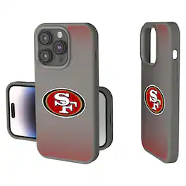 Keyscaper - NFL - San Francisco 49ers Linen Logo iPhone Soft Touch Case - 14 - Gray