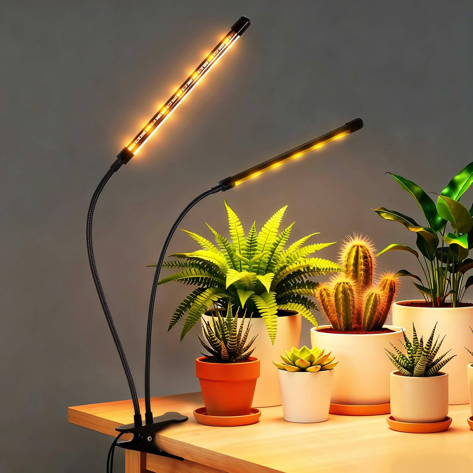 Angle. Neewer - Entry Level Dual Bar Grow Light, Full Spectrum, 80 LEDs, Timer, Dimmable, N29 - Black.