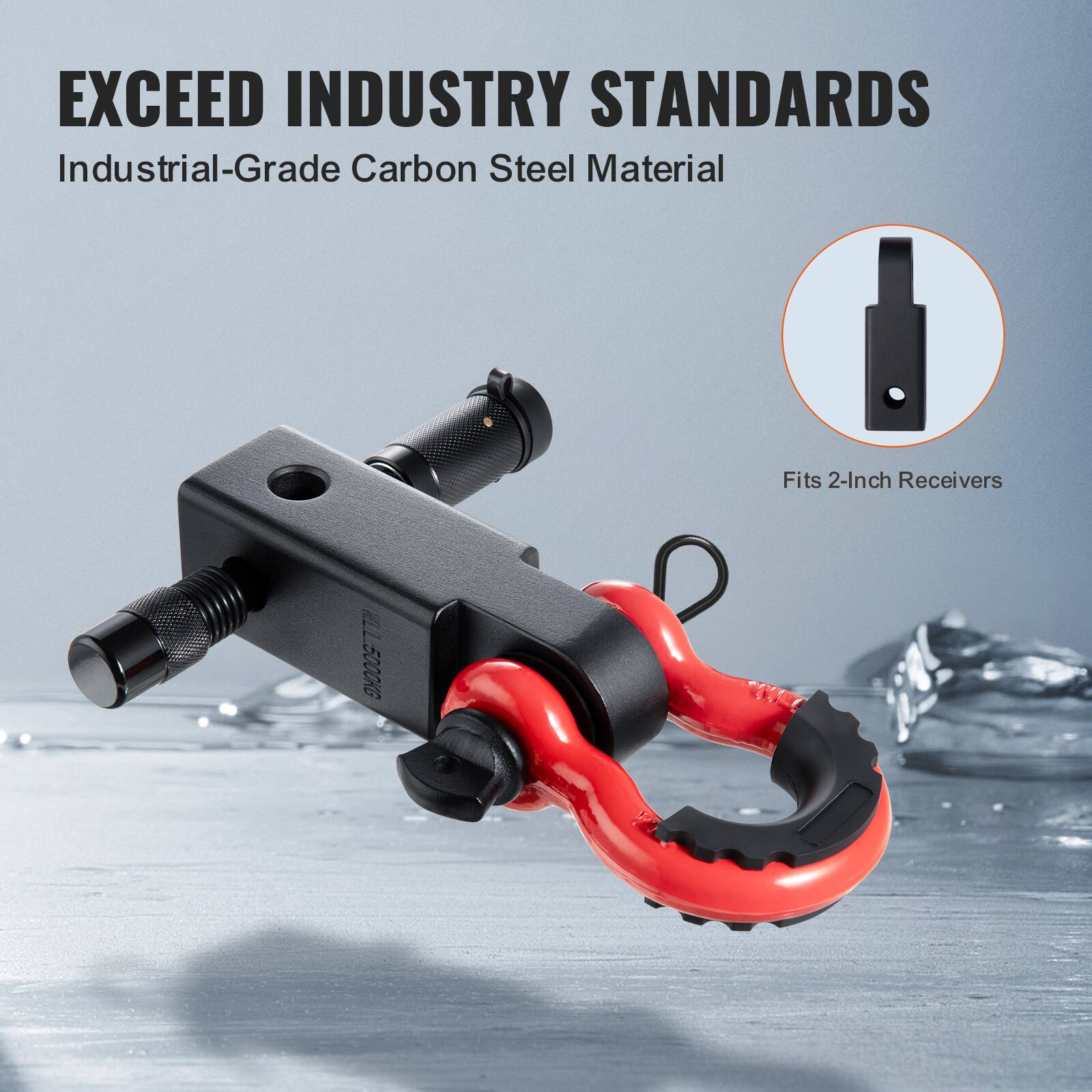EXCEED INDUSTRY STANDARDS  
Industrial-Grade Carbon Steel Material  
Fits 2-Inch Receivers