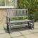 Alt View 1. Costway - Patio Glider Loveseat Chair Swing Rocking Bench with Slatted Seat & Curved Backrest - Gray.