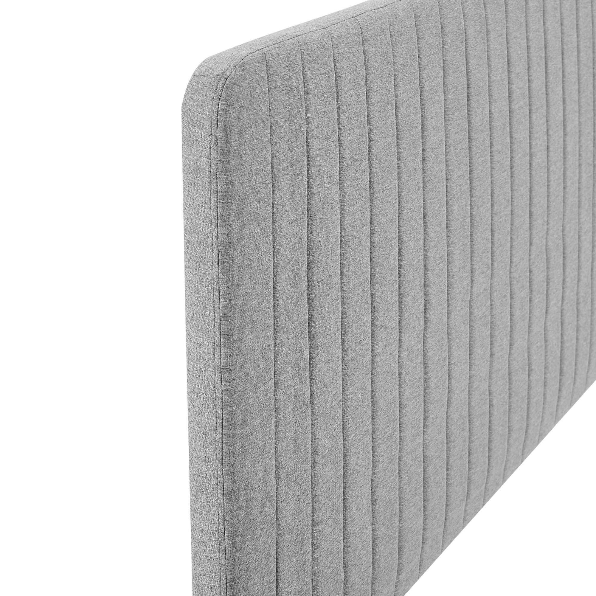 Back. Modway - Milenna Channel Tufted Upholstered Fabric King/California King Headboard by Modway - Gray.