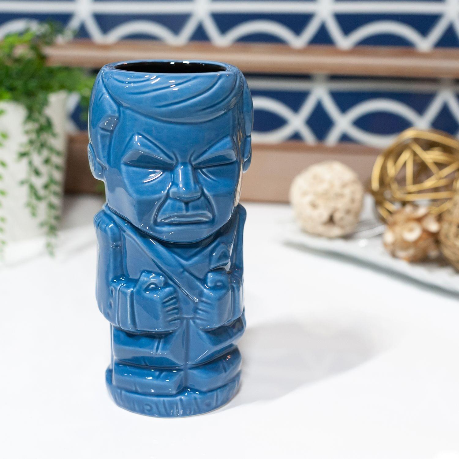 Alt View 3. ThinkGeek - Geeki Tikis Star Trek Dr. McCoy Mug | Crafted Ceramic | Holds 20 Ounces - Blue.