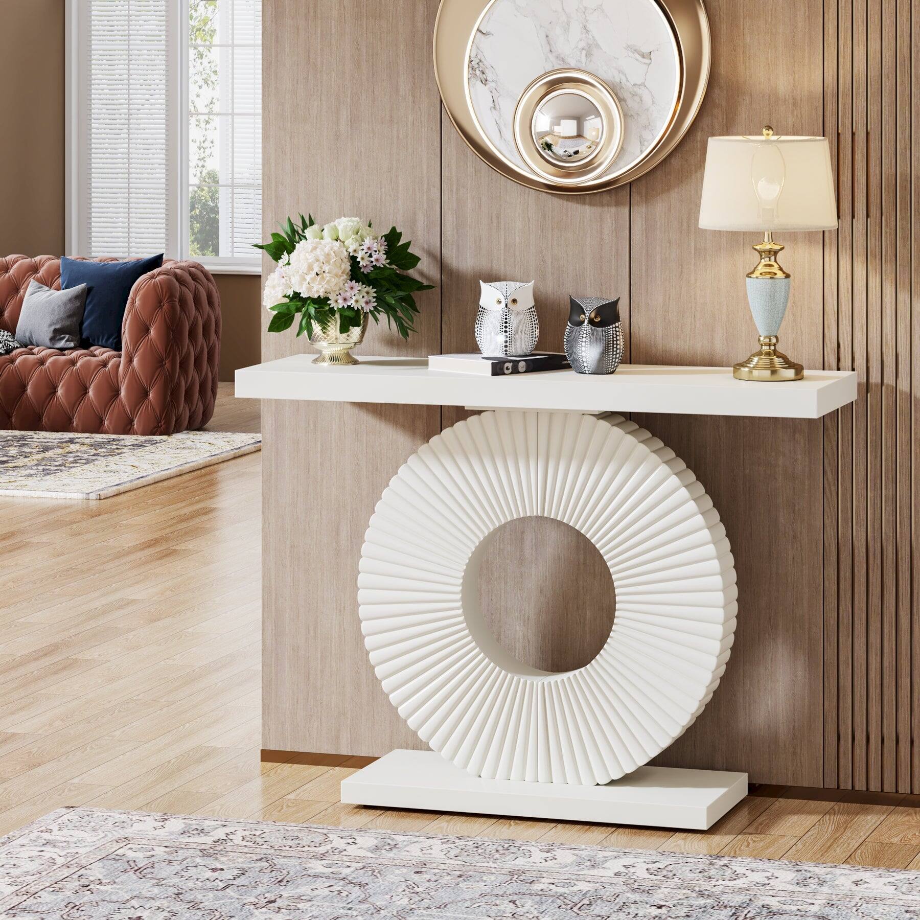 Tribesigns Modern Console Table with Easy Clean Surface and Rectangular ...
