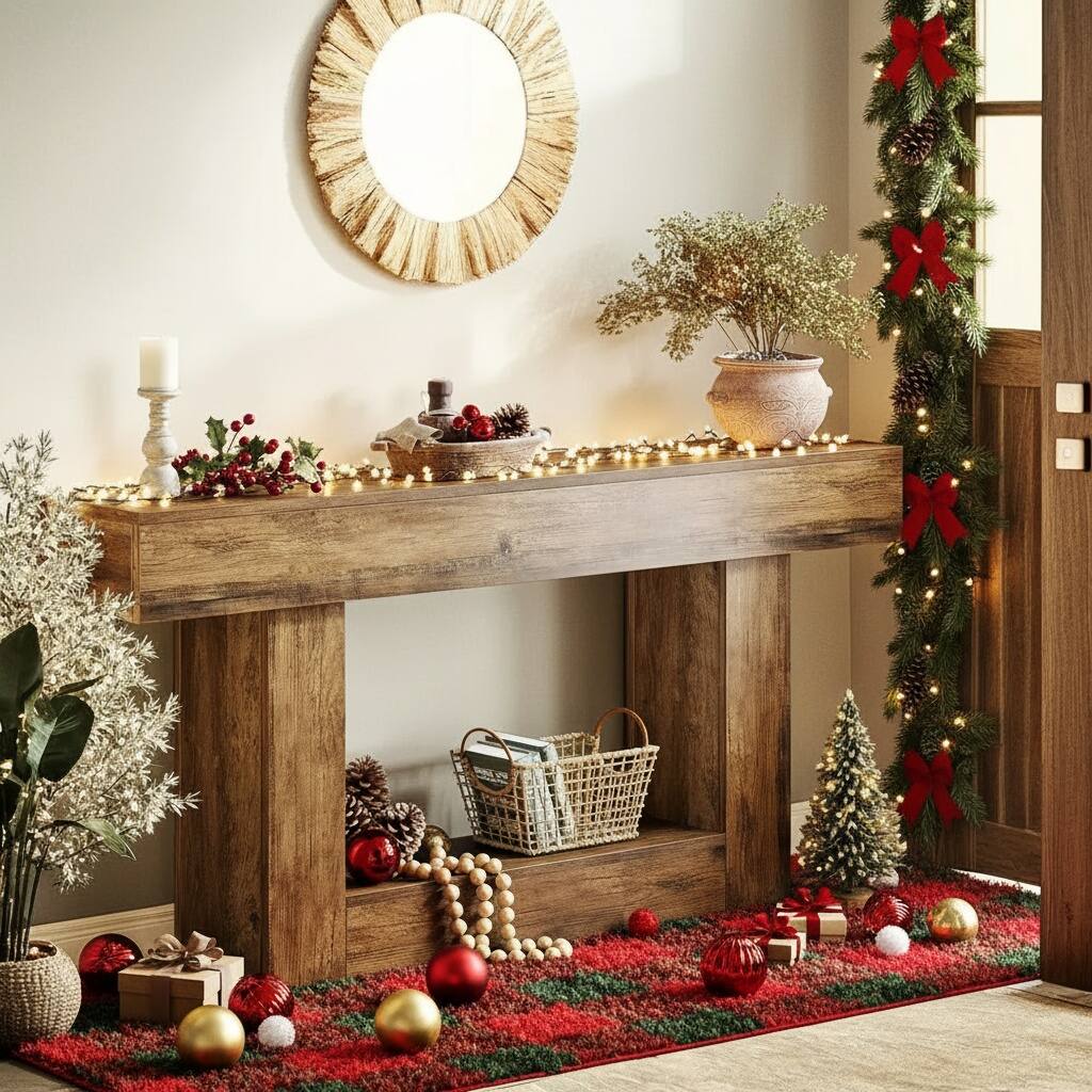 Front. Kadyn - Kadyn Elegant Wooden Console Table, Perfect Entryway & Display, Brown Sofa Table, Ideal Living Room Furniture, Brown - Brown.