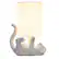 Angle. Lalia Home - Table Lamp with Diamond Studded Rhinestone Kitty Cat Look - Silver.