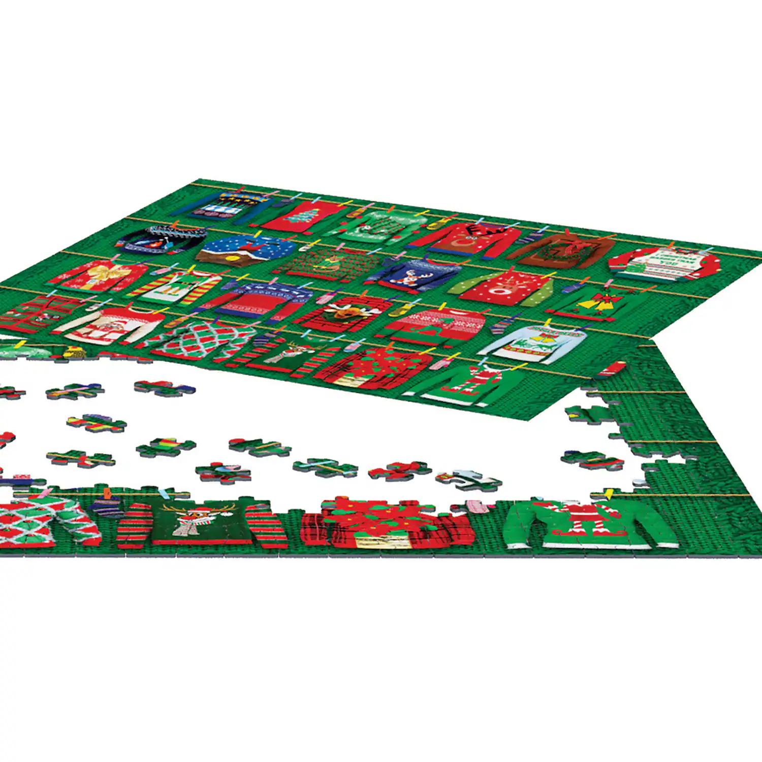 Back. Eurographics - Puzzle Tin: Ugly Christmas Sweaters - 550 Piece.