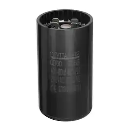 Unique Bargains - CD60 Motor Run Capacitor, 400-480uF MFD AC250V, 50-60Hz, for Electric Motor, 46x86mm - Black