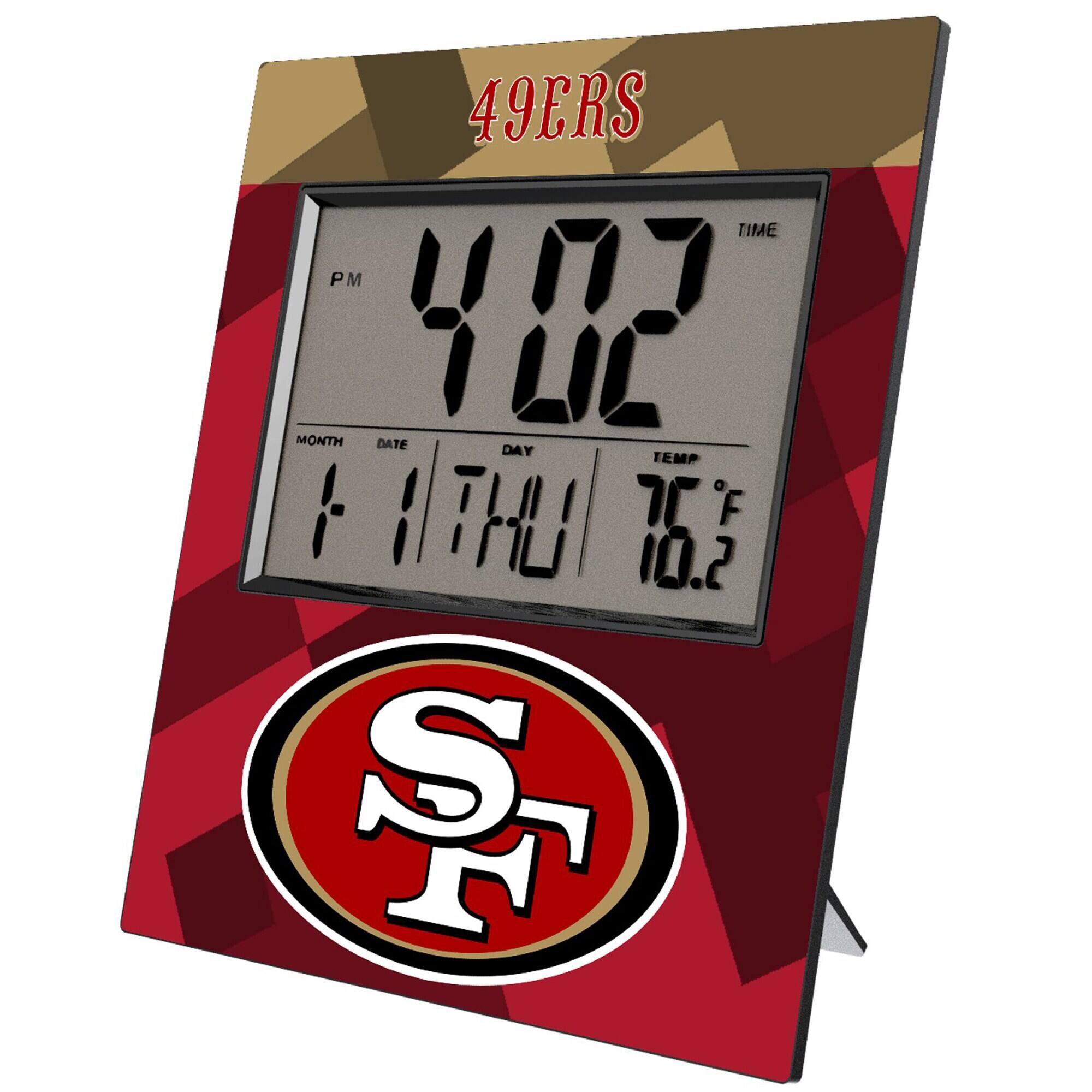 Keyscaper - San Francisco 49ers Color Block Digital Desk Clock - Multicolor