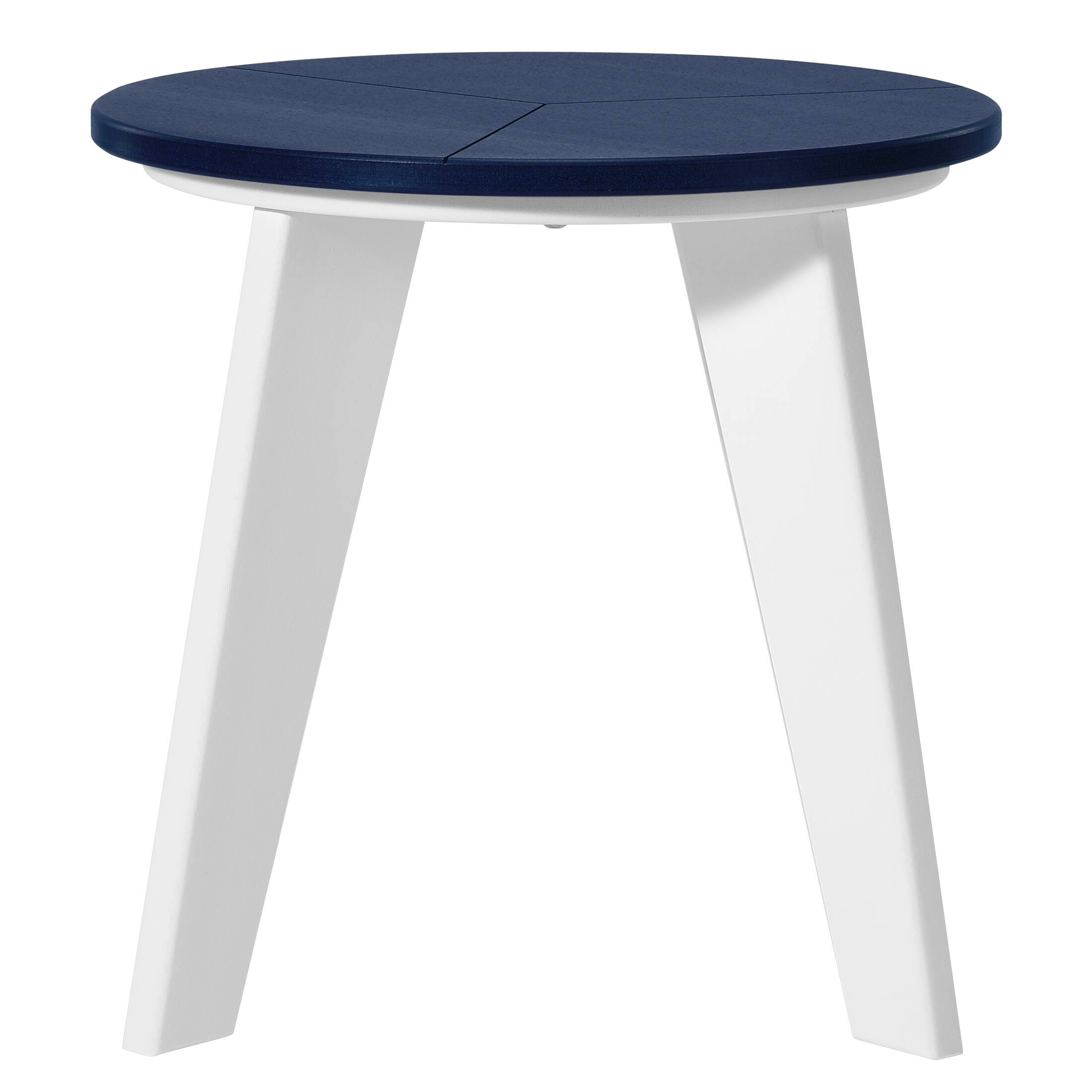 Alt View 2. WestinTrends - WestinTrends Pacifica 3-Piece Outdoor HDPE Conversation Set with Deep Seating Chairs and Round Side Table - White/Navy Blue.