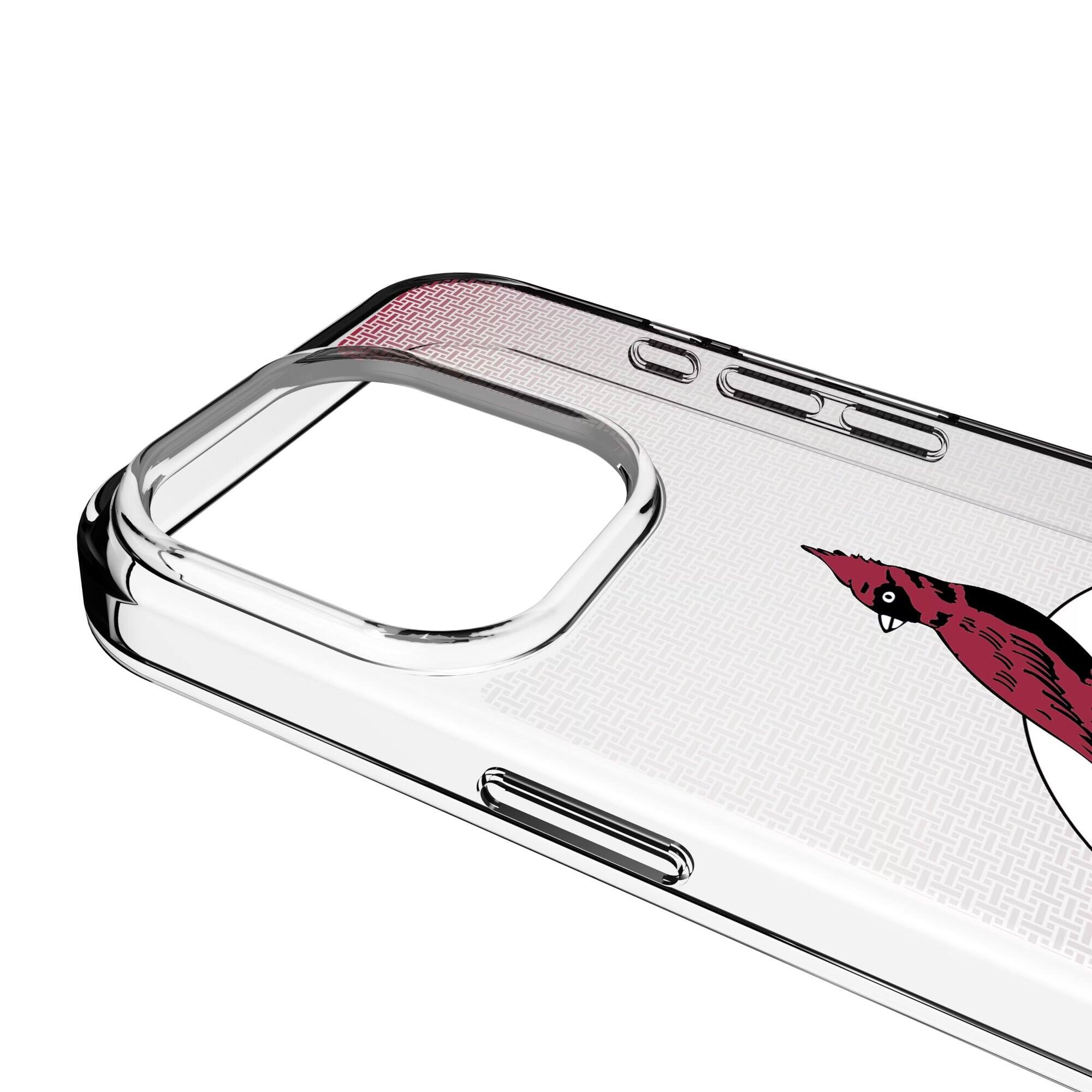Alt View 2. Keyscaper - Chicago Cardinals Linen Logo iPhone Clear Case - 16 Pro Max - Multicolor.