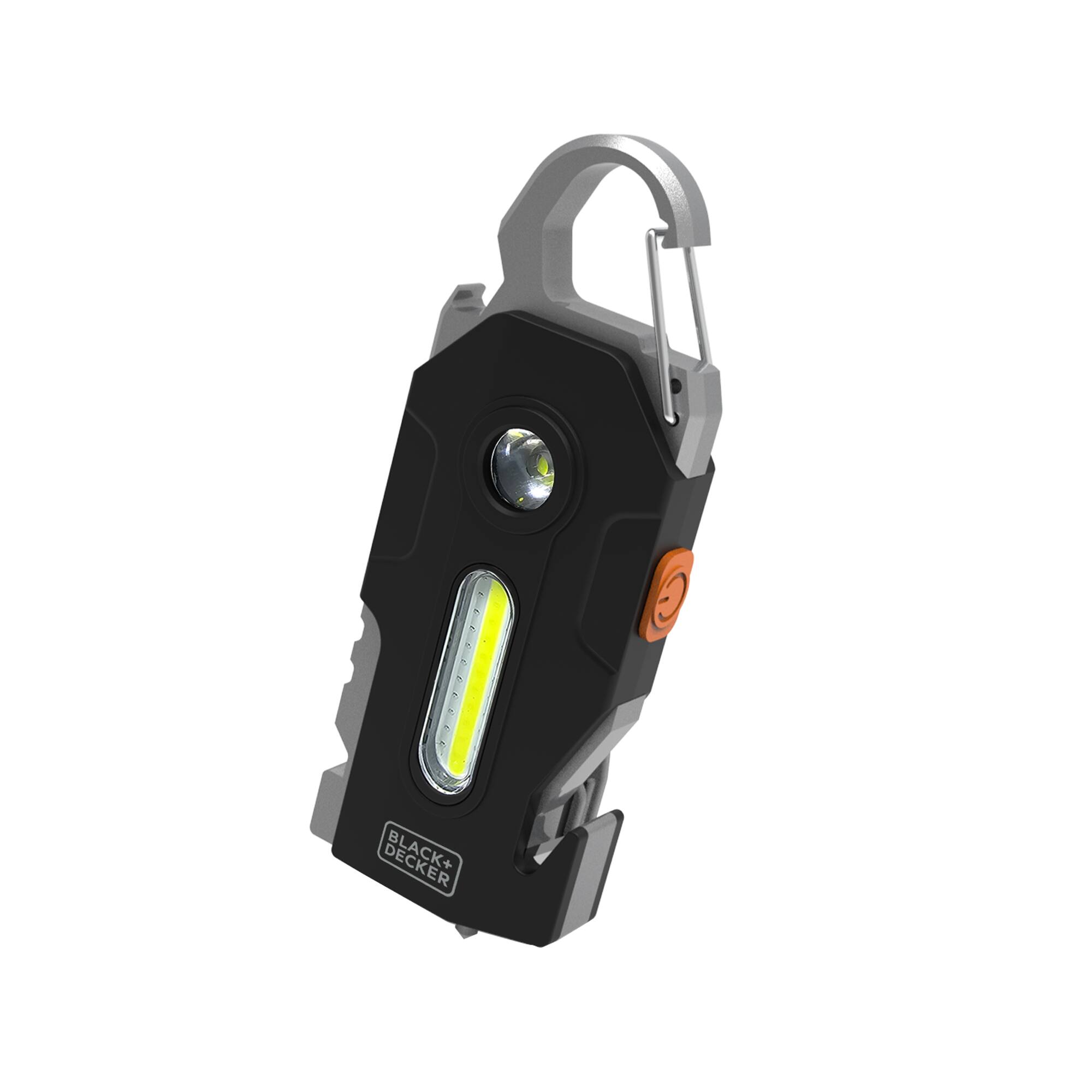 Alt View 3. Black+Decker - BLACK+DECKER 400-Lumen Rechargeable Utility Light & Emergency Multi-Tool with Magnetic Mount, Seat Belt Cutter - Black.