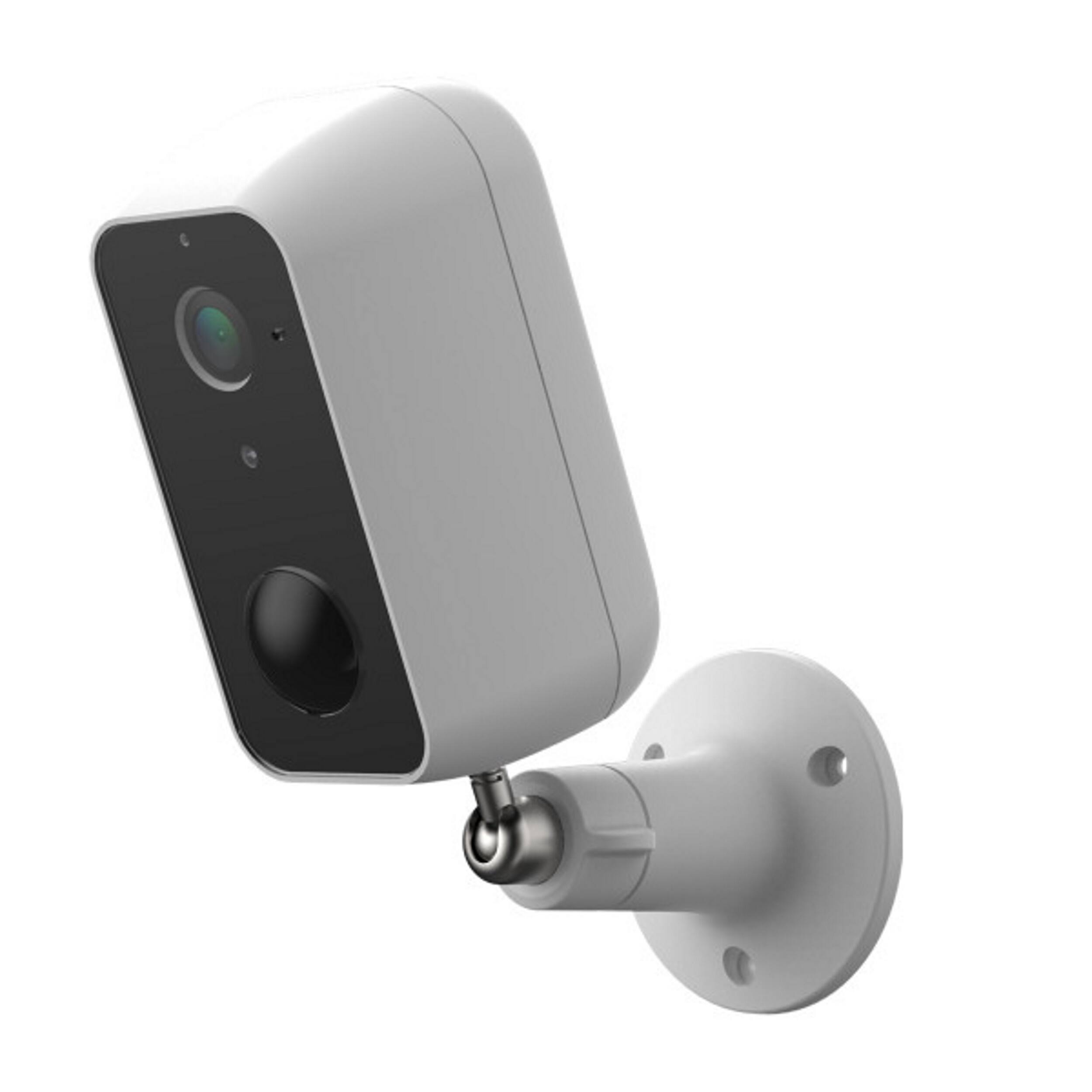 Front. FEIT ELECTRIC - Outdoor Wireless Camera with Wi-Fi - Black/White.