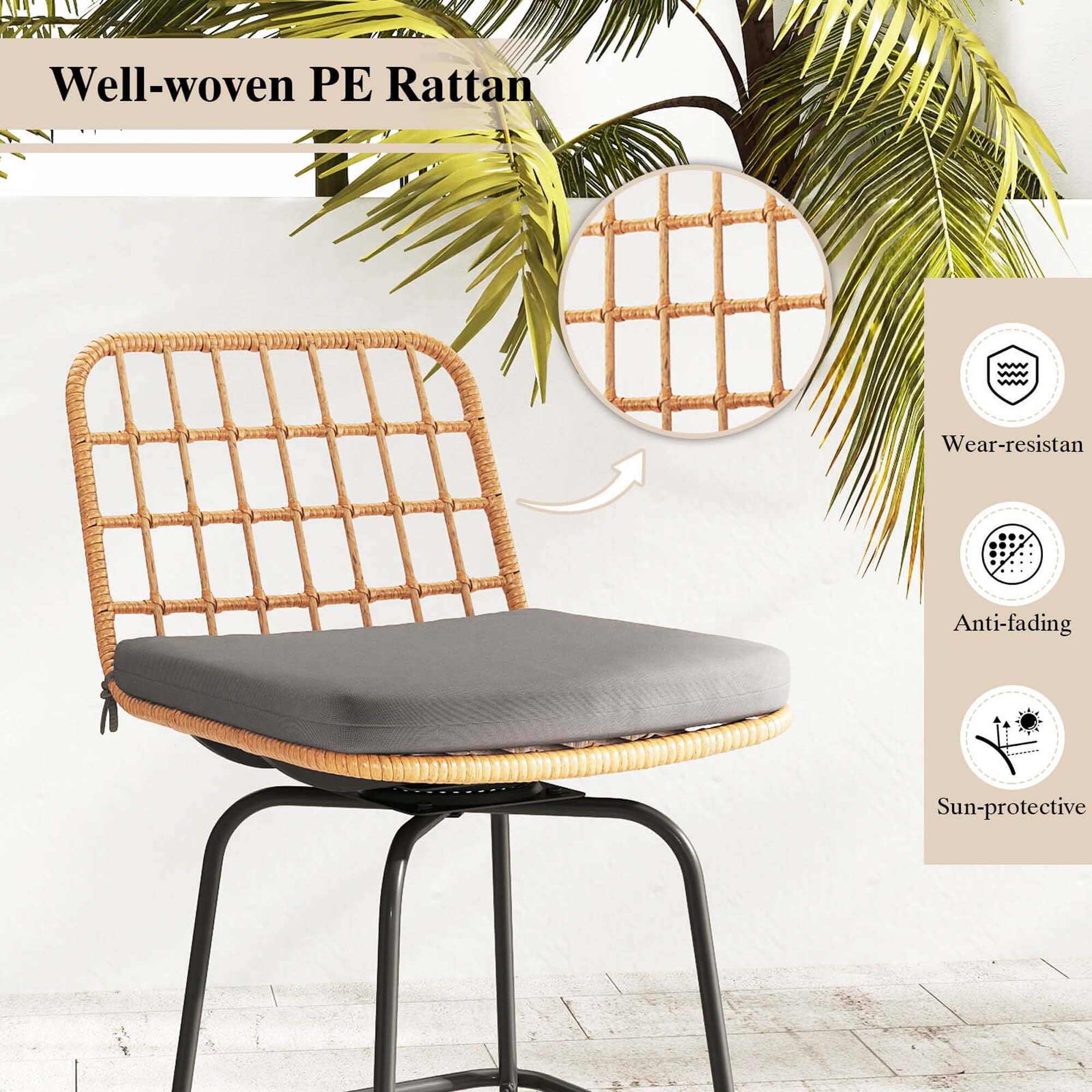 Well-woven PE Rattan Wear-resistant Anti-fading Sun-protective