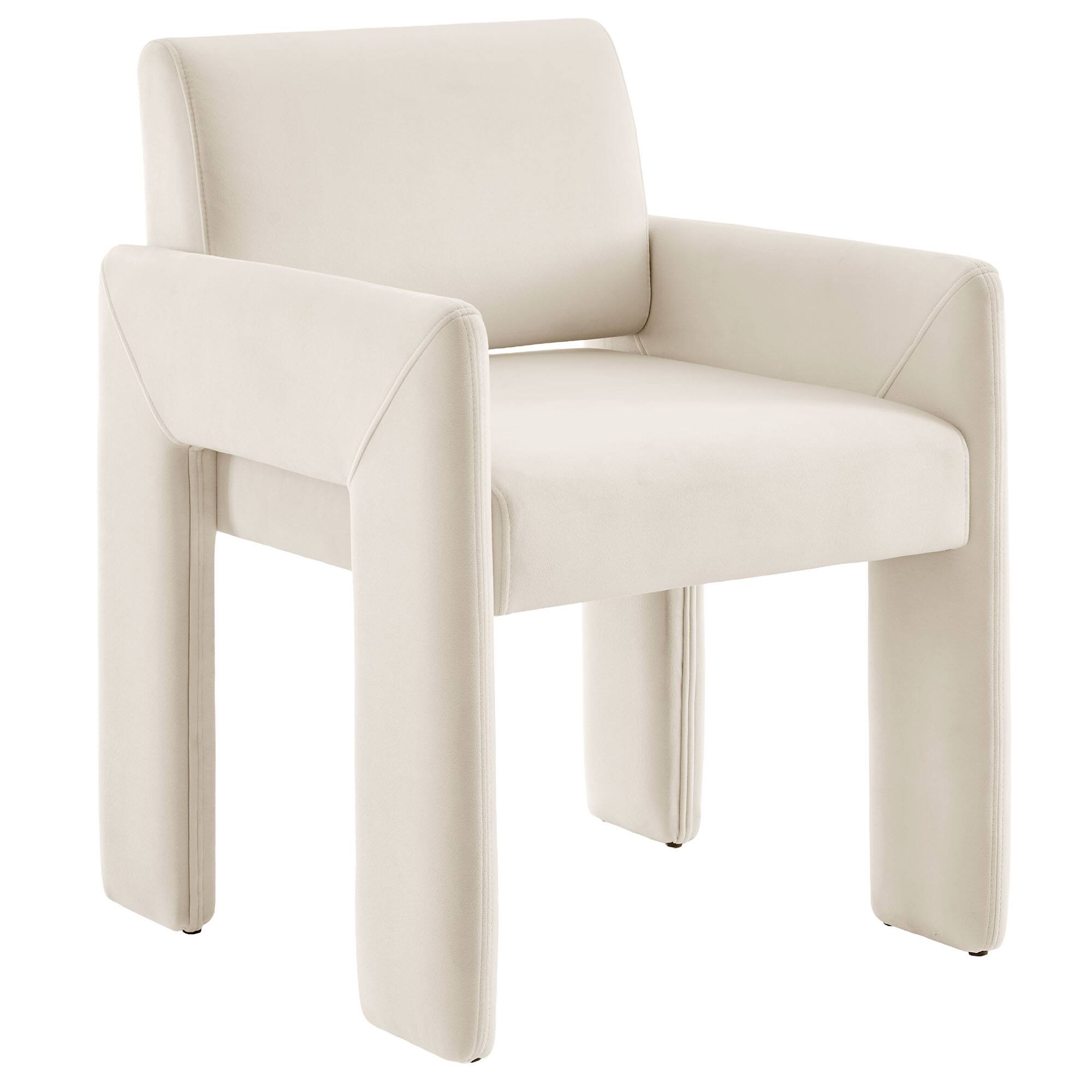 Angle. Modway - Daven Upholstered Dining Chair by Modway - Alabaster.
